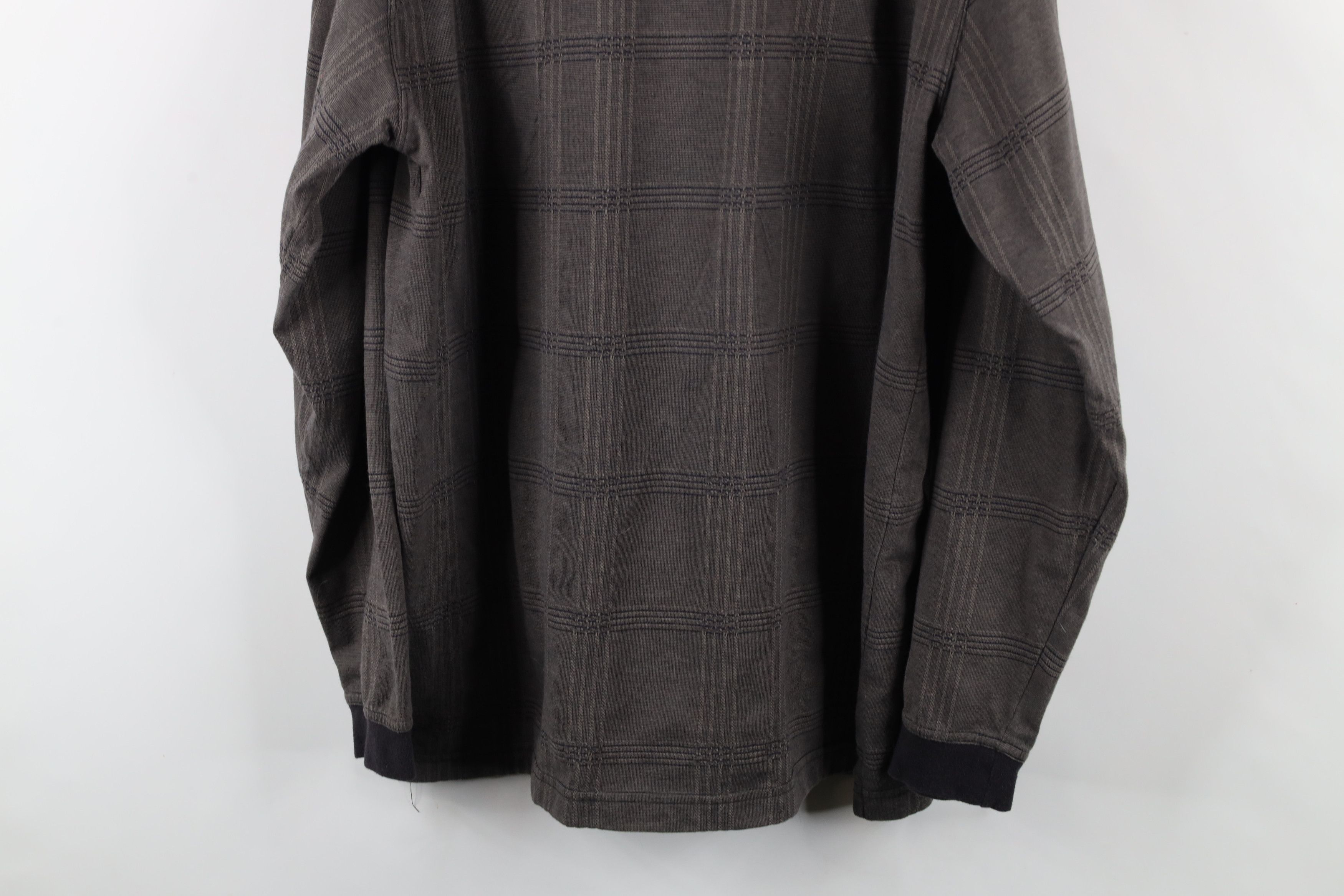 Vintage Vintage 90s Streetwear Checkered Collared Long Sleeve Polo Size US XL / EU 56 / 4 - 10 Thumbnail