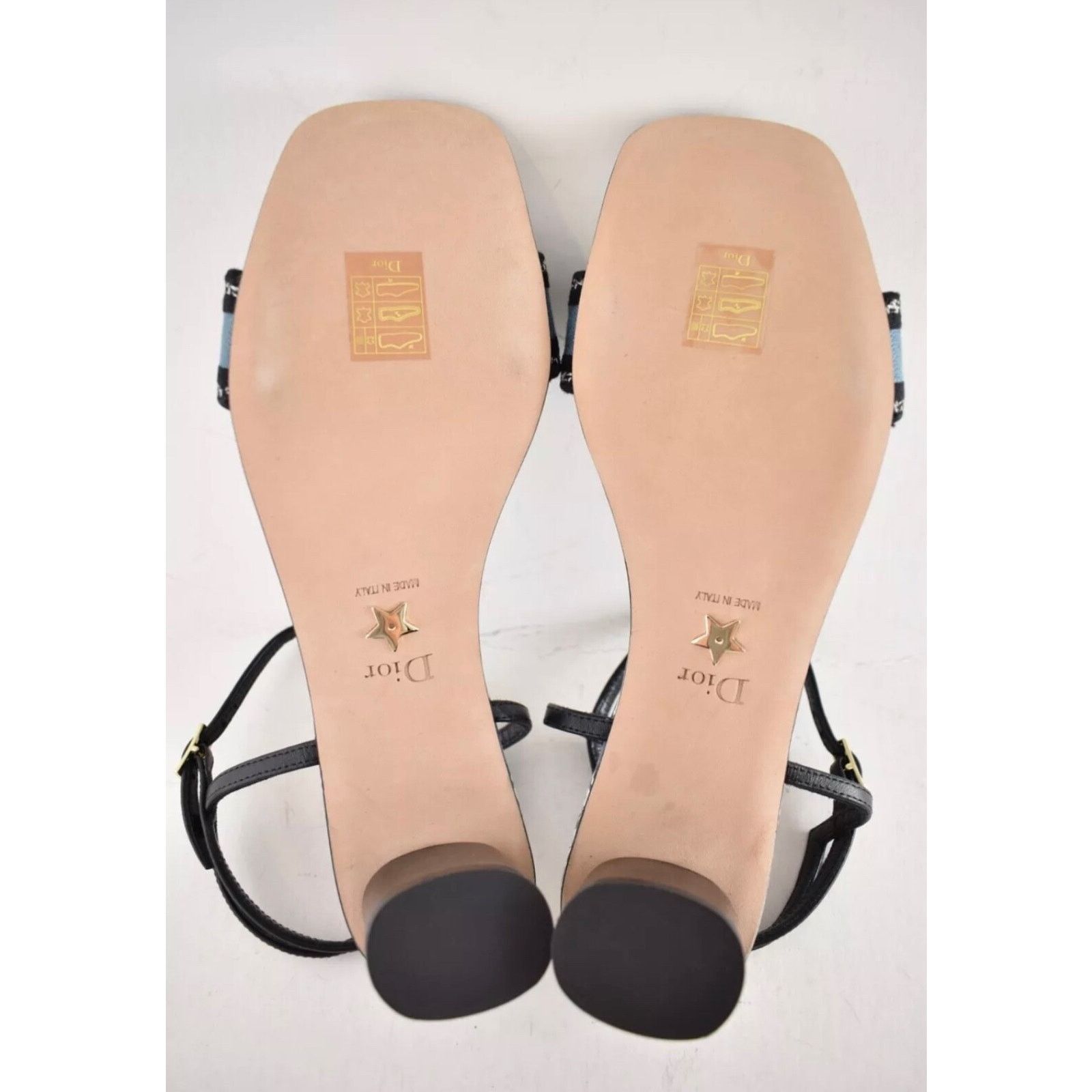 Dior Dior Bandana Embroidered Black Blue Dway Heeled Sandal Size US 10 / IT 40 - 13 Thumbnail