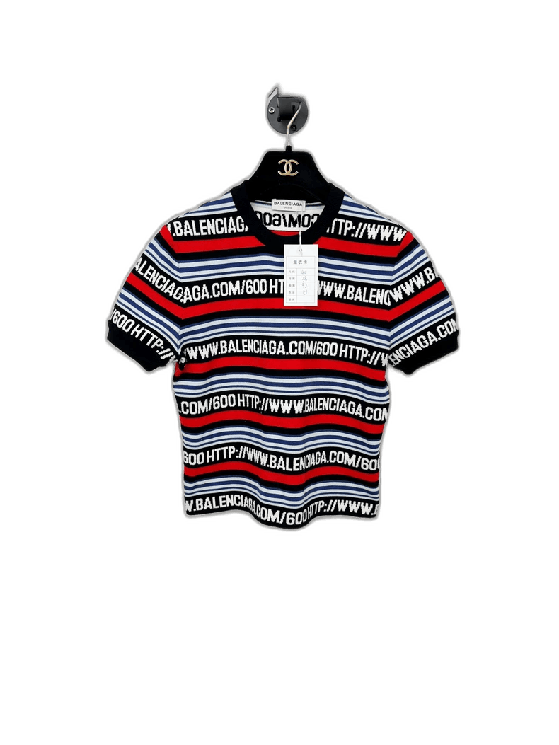 Balenciaga Short Sleeve Knit Top Size 40