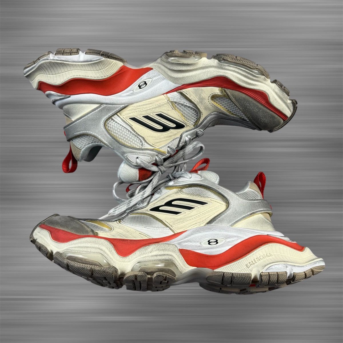 Balenciaga Balenciaga Cargo Distressed ‘Red/White’ Shoes Size US 9.5 / EU 42-43 - 3 Thumbnail