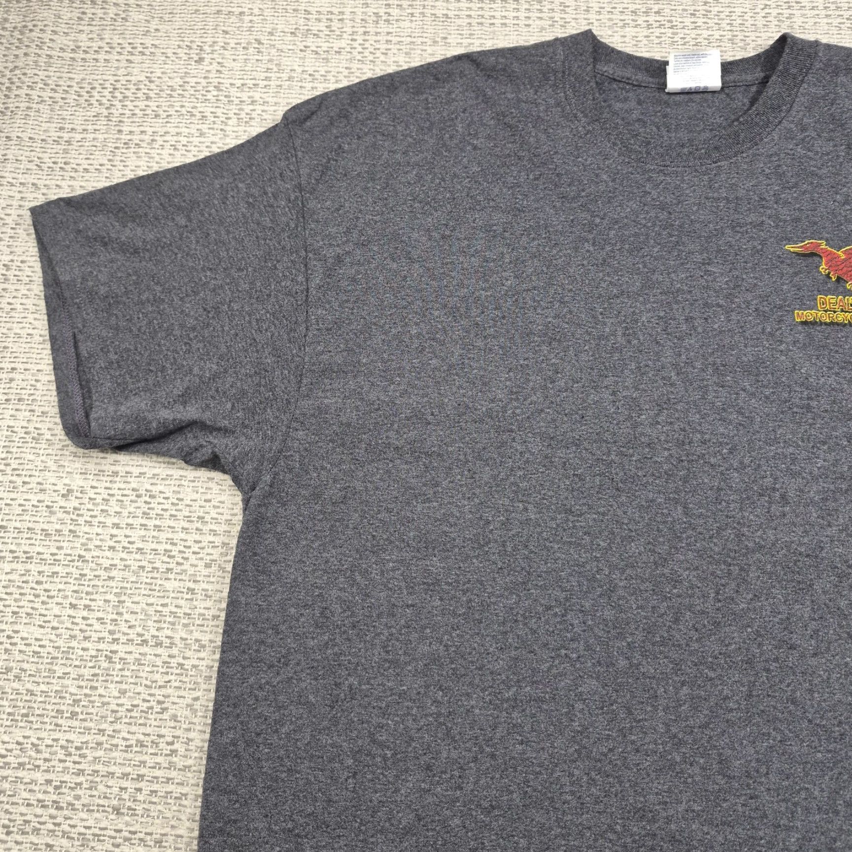 Port & Company Port & Company Shirt Mens 2XL Gray Dragon Motorcycle Biker Tee I Survived Graphic 90s Size US XXL / EU 58 / 5 - 5 Thumbnail