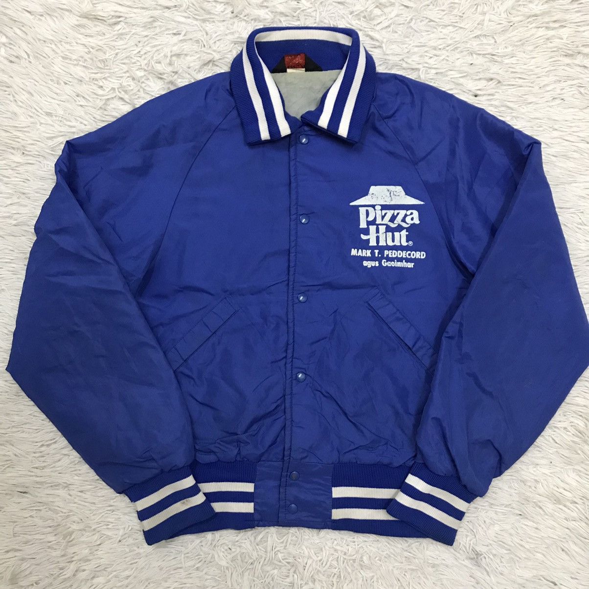 Dunbrooke Vintage Pla Jac Dunbrooke PIzza Hut Bomber Jacket Snap buton Size US S / EU 44-46 / 1 - 9 Thumbnail