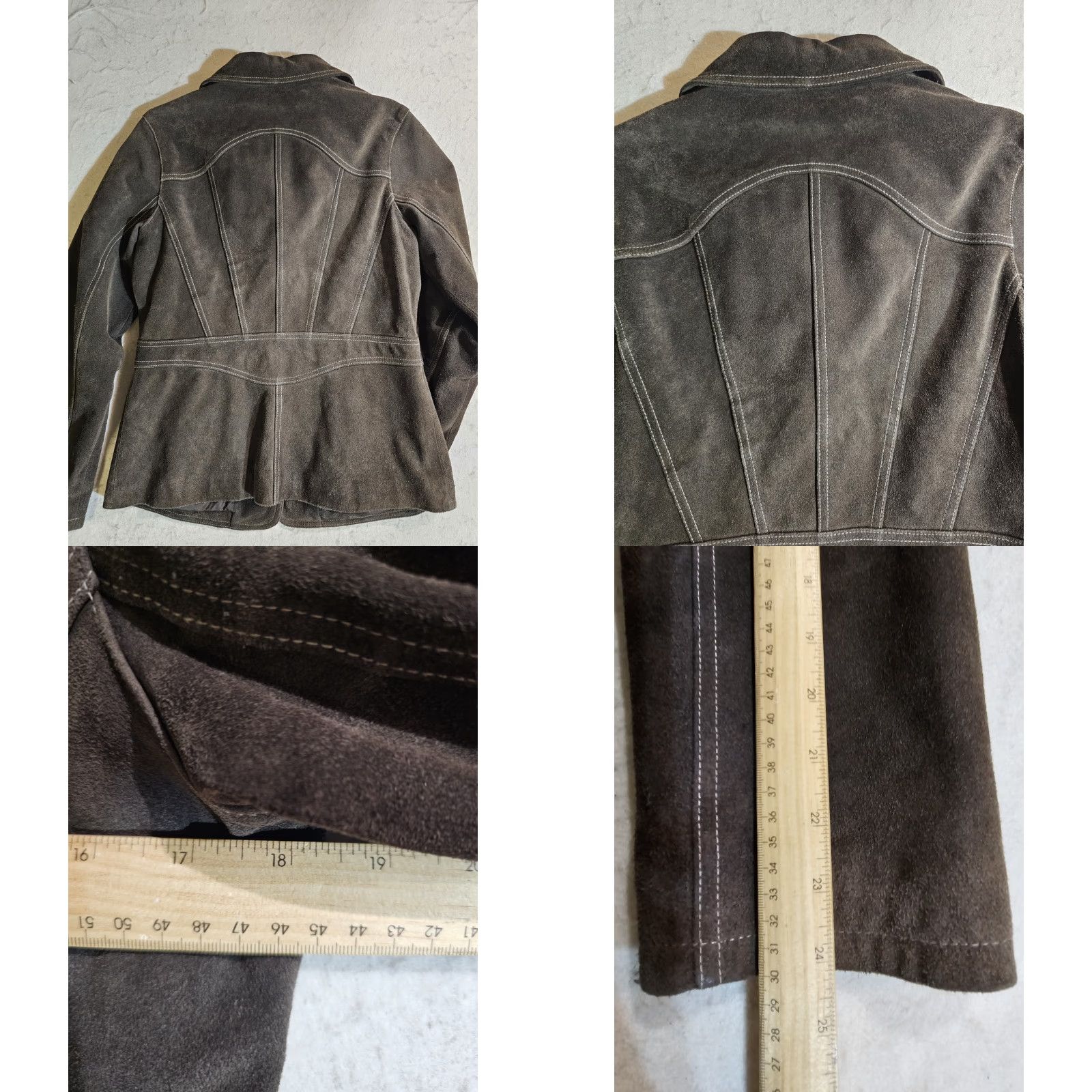 American Eagle Outfitters American Eagle Brown 100% Genuine Leather Suede Western Style Button-up Jacket M Women Size M / US 6-8 / IT 42-44 - 8 Thumbnail
