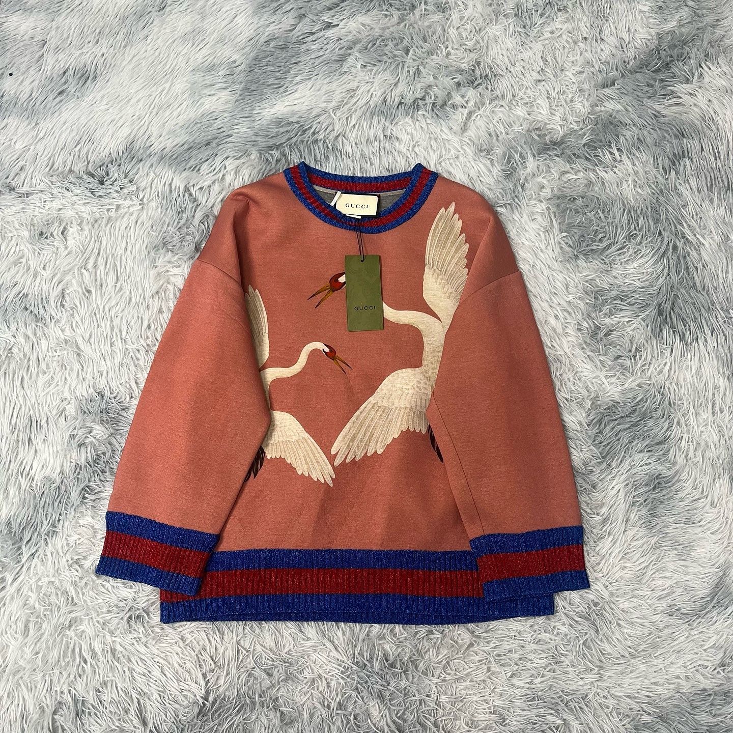 Gucci Gucci Crane Print Sweatshirt Size L Size US L / EU 52-54 / 3 - 1 Thumbnail