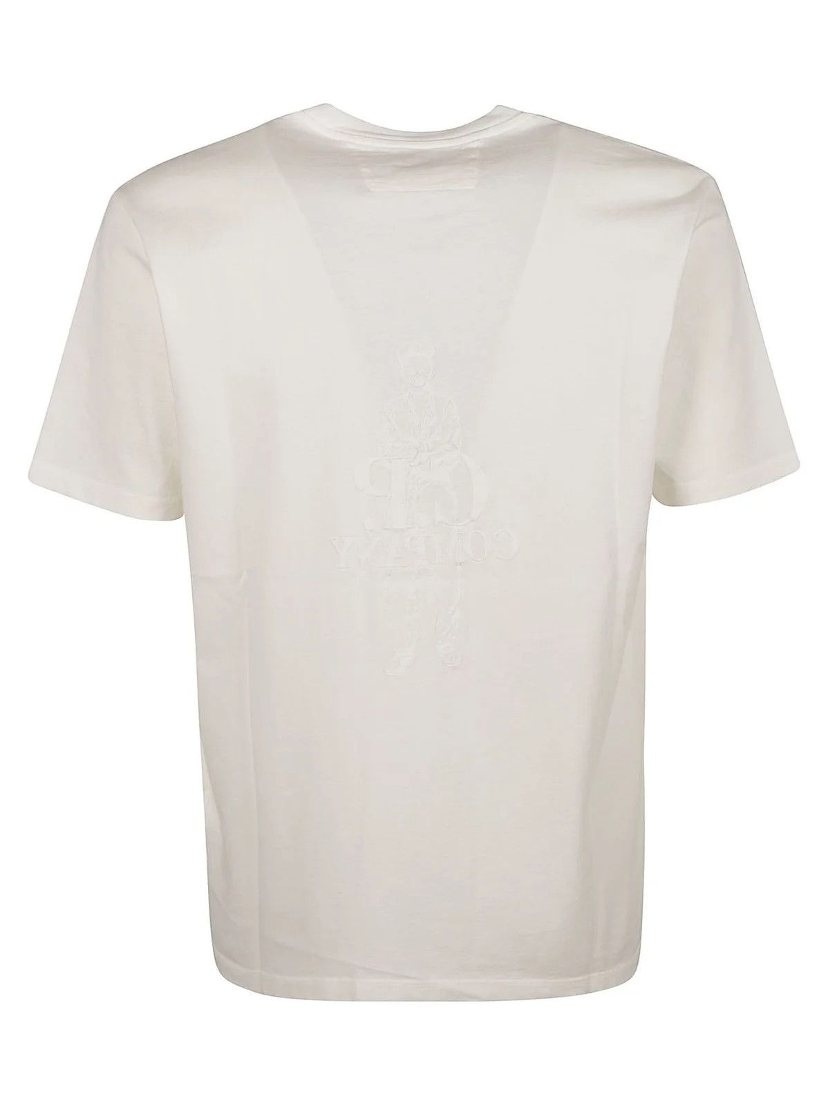 C.P. Company o1y1224 Logo Crewneck T-Shirt in Off white Size US M / EU 48-50 / 2 - 2 Thumbnail