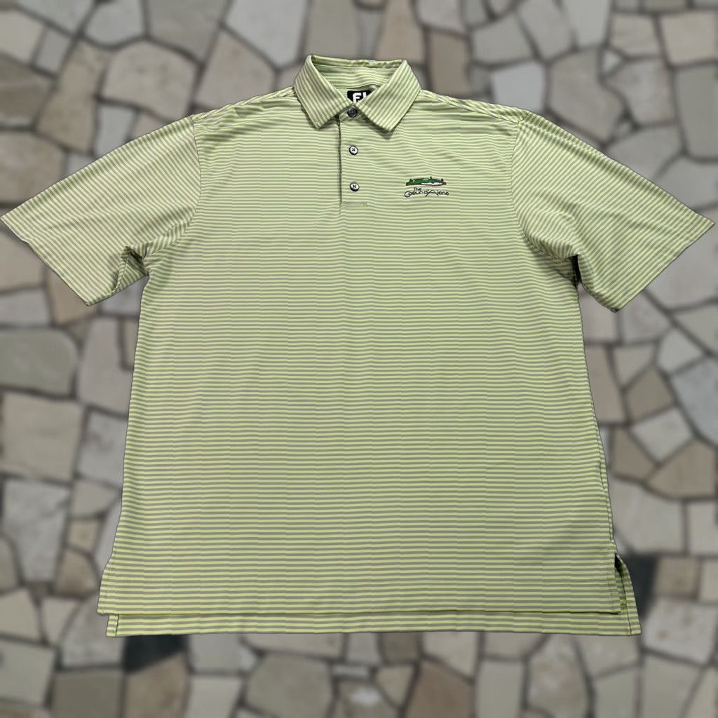 Footjoy FootJoy Polo Shirt Mens M Green Striped Polyester Blend Stretch Easy Care Golf Shirt Size US M / EU 48-50 / 2 - 1 Thumbnail