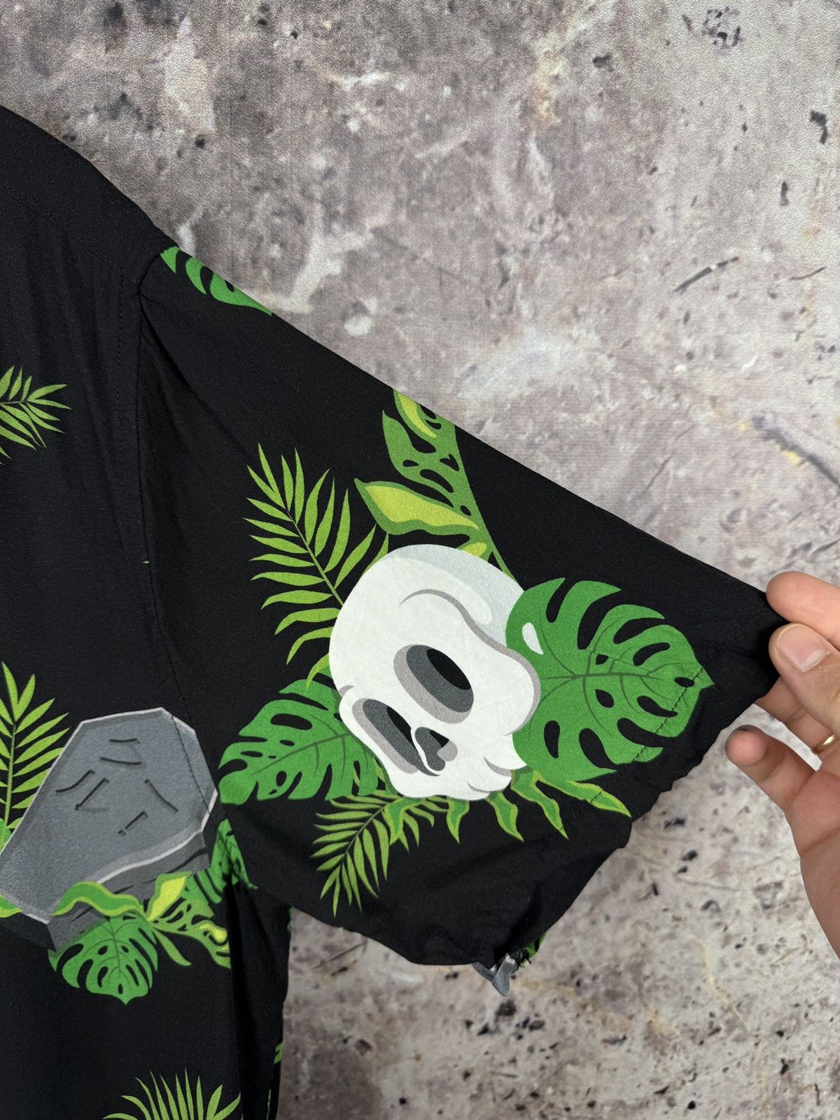 Other Cool Hawaiian Shirt Skull Tropical Button-Up Short Sleeve Size US XL / EU 56 / 4 - 10 Thumbnail