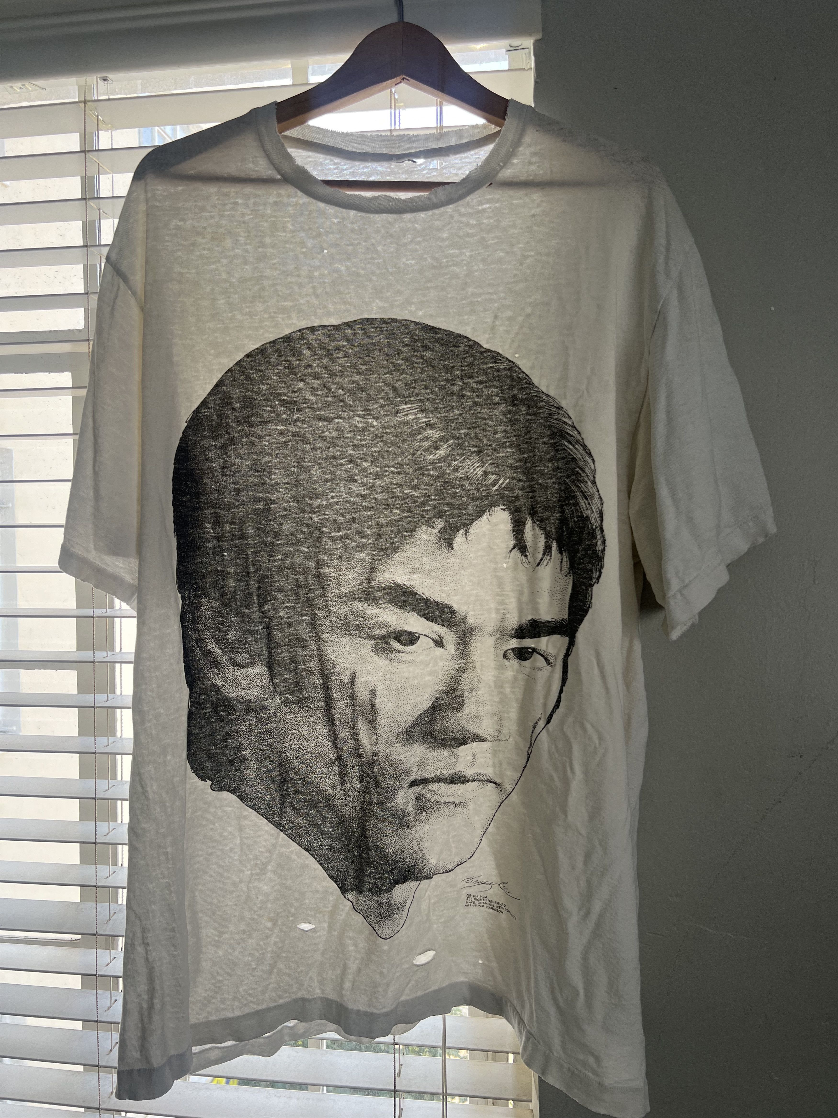 Vintage Vintage 1994 Bruce Lee 'Enter The Dragon' Face Tee Size US XL / EU 56 / 4 - 1 Thumbnail