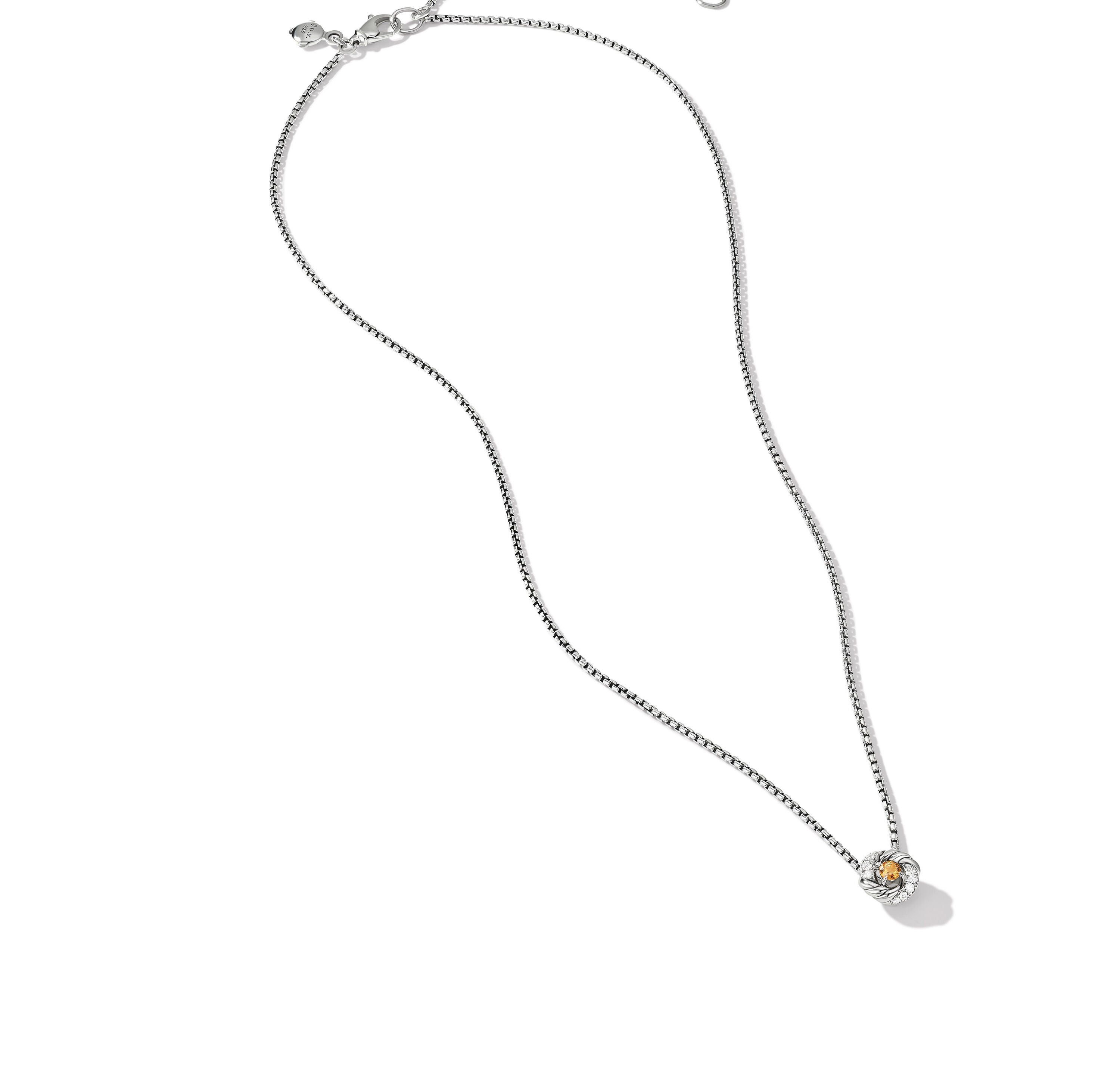 David Yurman o1w1db10526 N16512D Size:7/ Necklace in Silver with Diamonds Size ONE SIZE - 2 Thumbnail