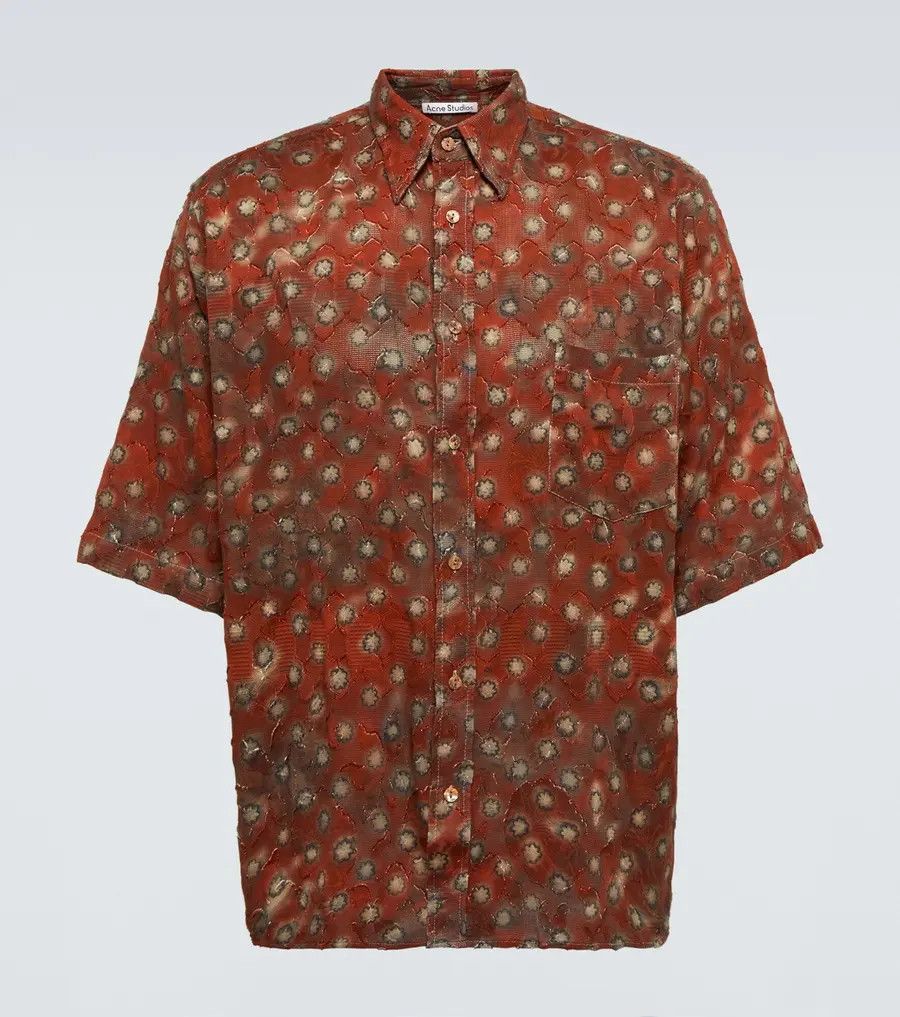 Acne Studios $580 Acne Studios Printed Cotton Bowling Shirt Size US L / EU 52-54 / 3 - 1 Thumbnail