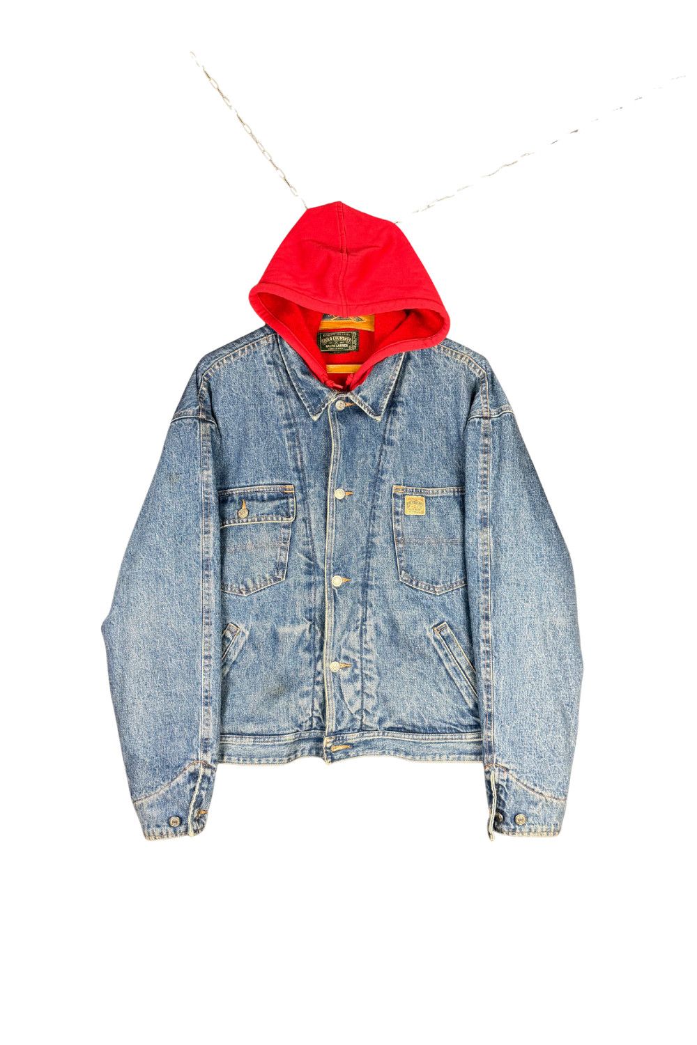 Polo Ralph Lauren 1990 Polo Country Ralph Lauren Made in USA Hooded Denim Size US XL / EU 56 / 4 - 1 Thumbnail