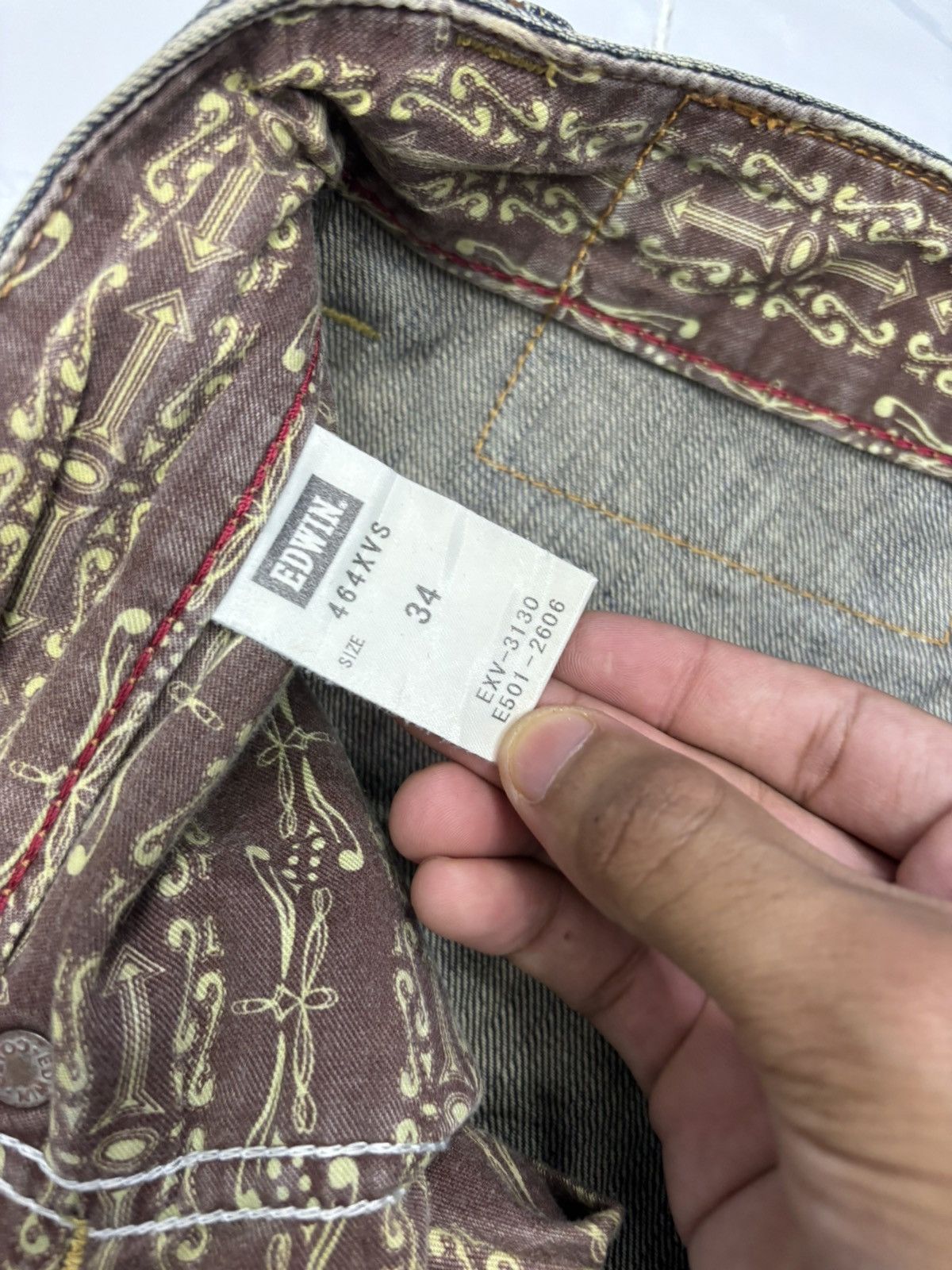 Kapital EDWIN COWBOY RUSTY MUD WASH BAGGY DISTRESSED DENIM JEANS Size US 36 / EU 52 - 13 Thumbnail