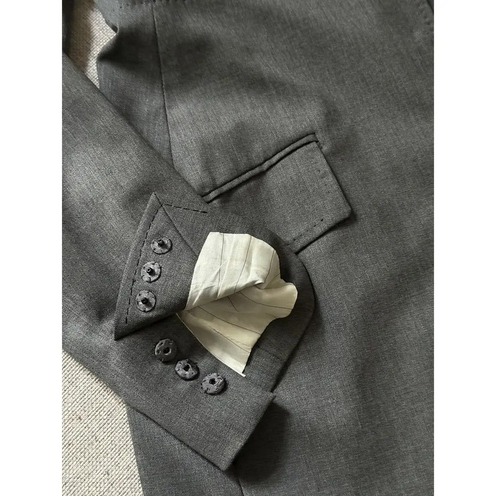 Dolce & Gabbana Dolce & Gabbana Grey Tailored Wool Blend Suit Set Size M / US 6-8 / IT 42-44 - 11 Thumbnail