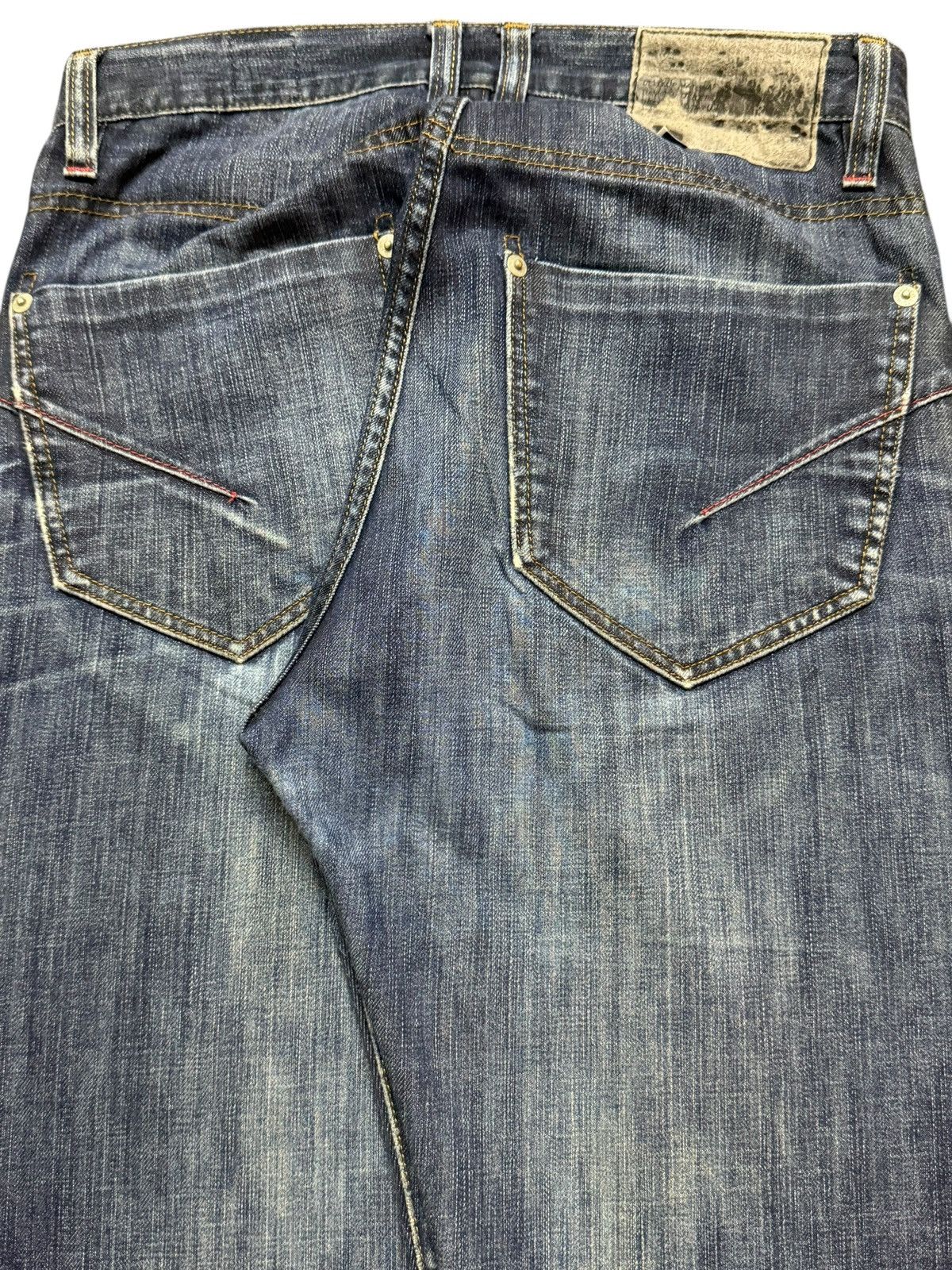 Japanese Brand Vintage Y2K Japan Brand Mud Wash Faded Wide Leg Straight Fit Size US 29 - 6 Thumbnail