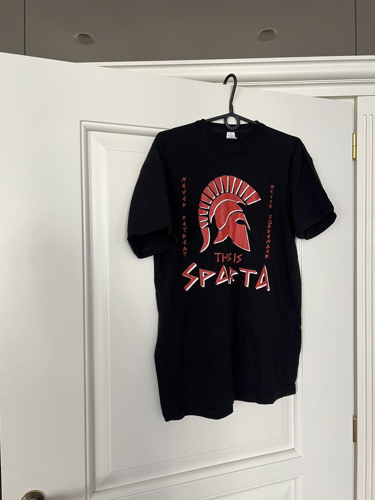 Vintage This Is Sparta 300 Movie T-Shirt Spartan Helmet Graphic Size US M / EU 48-50 / 2 - 6 Thumbnail