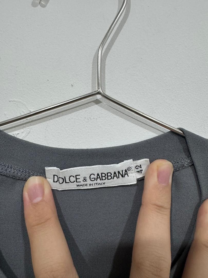 Dolce & Gabbana Vintage Dolce & Gabbana Plain Grey Tee Size M / US 6-8 / IT 42-44 - 2 Thumbnail