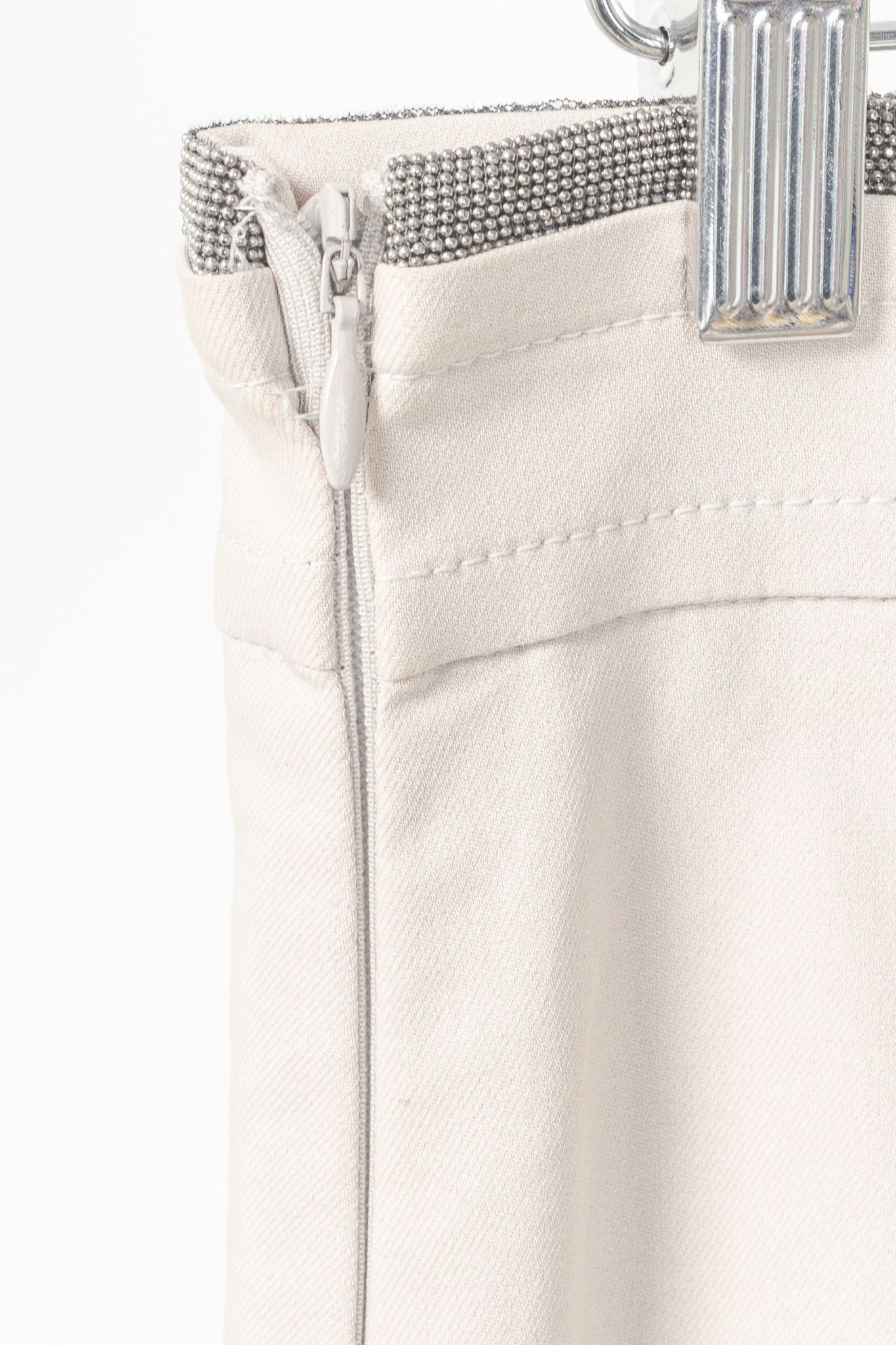 Brunello Cucinelli Brunello Cucinelli SS15 Cotton Monili-Waist Pencil Skirt Size 28" / US 6 / IT 42 - 6 Thumbnail
