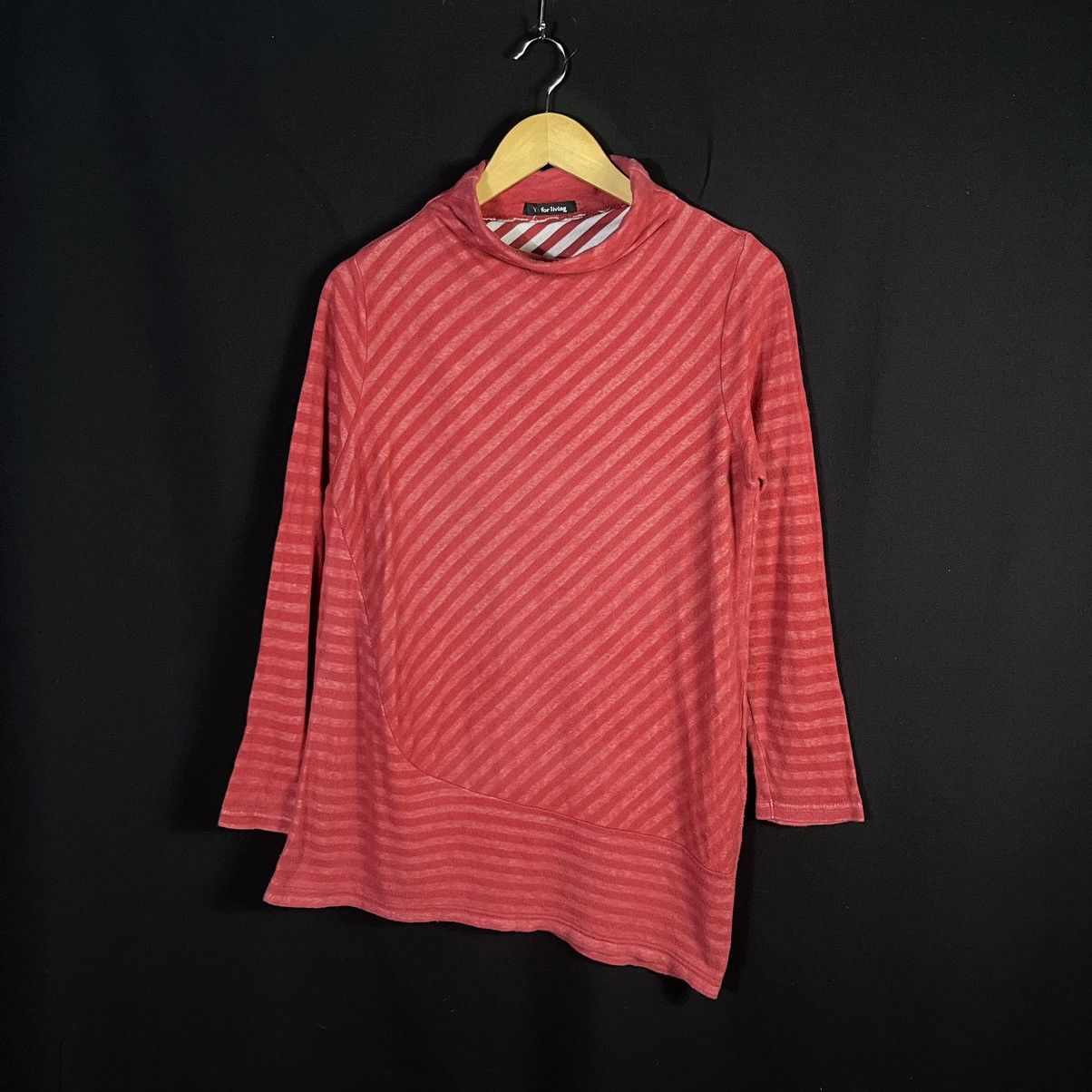 Y’s For Living Asymmetrical Stripes Blouse Shirt