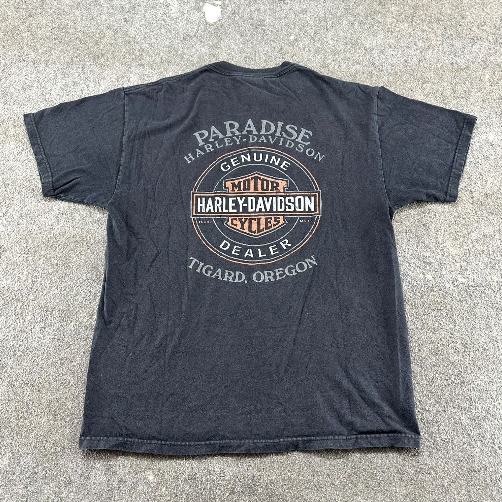 Harley Davidson VINTAGE Harley-Davidson Shirt Mens L Black It Aint Over Till The Fat Boy Screams Graphic Print Short Sleeve Crew Neck Logo 90s Mens Size US L / EU 52-54 / 3 - 6 Thumbnail