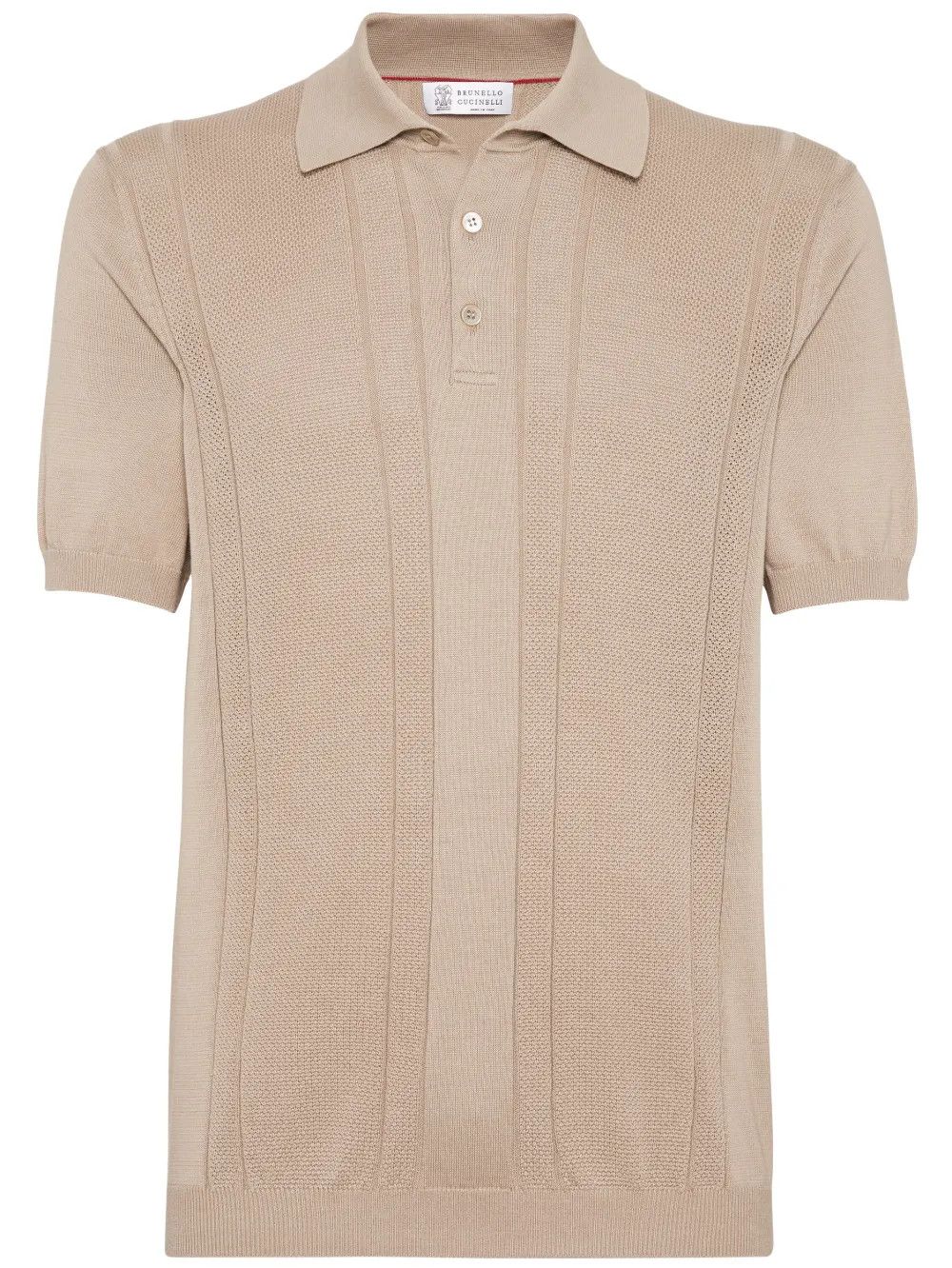 Brunello Cucinelli Polo Sweater in Light Brown Size US L / EU 52-54 / 3 - 1 Thumbnail
