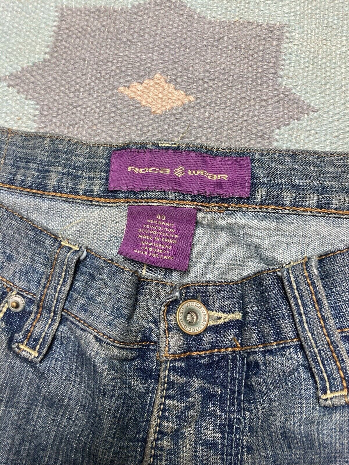 Rocawear × Vintage Vtg y2k baggy jeans rocawear wide skater embroidered 38x33 Size US 38 / EU 54 - 8 Thumbnail
