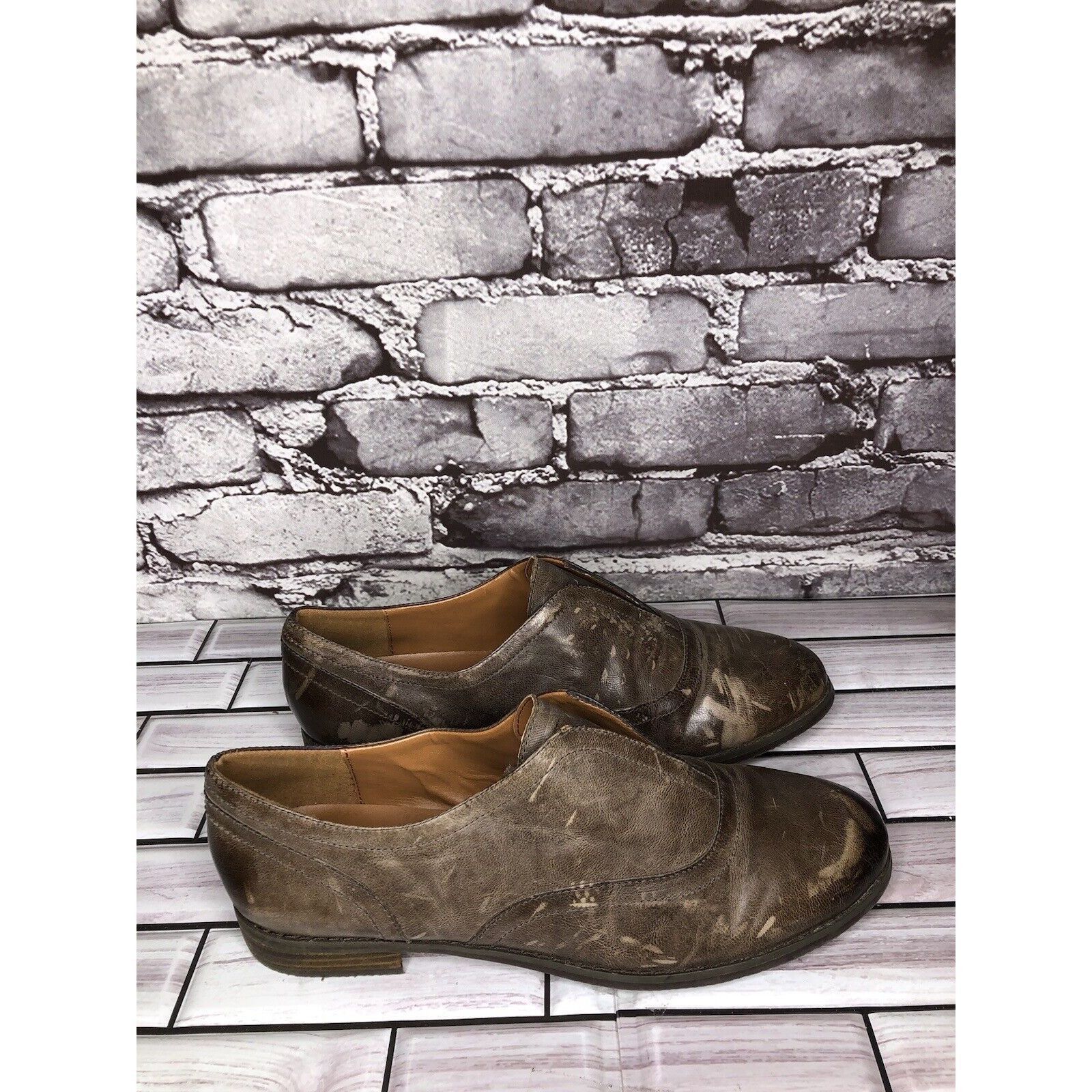 Other Arturo Chiang Lucinda Brown Leather Career Oxfords Loafers Size US 7 / IT 37 - 12 Thumbnail