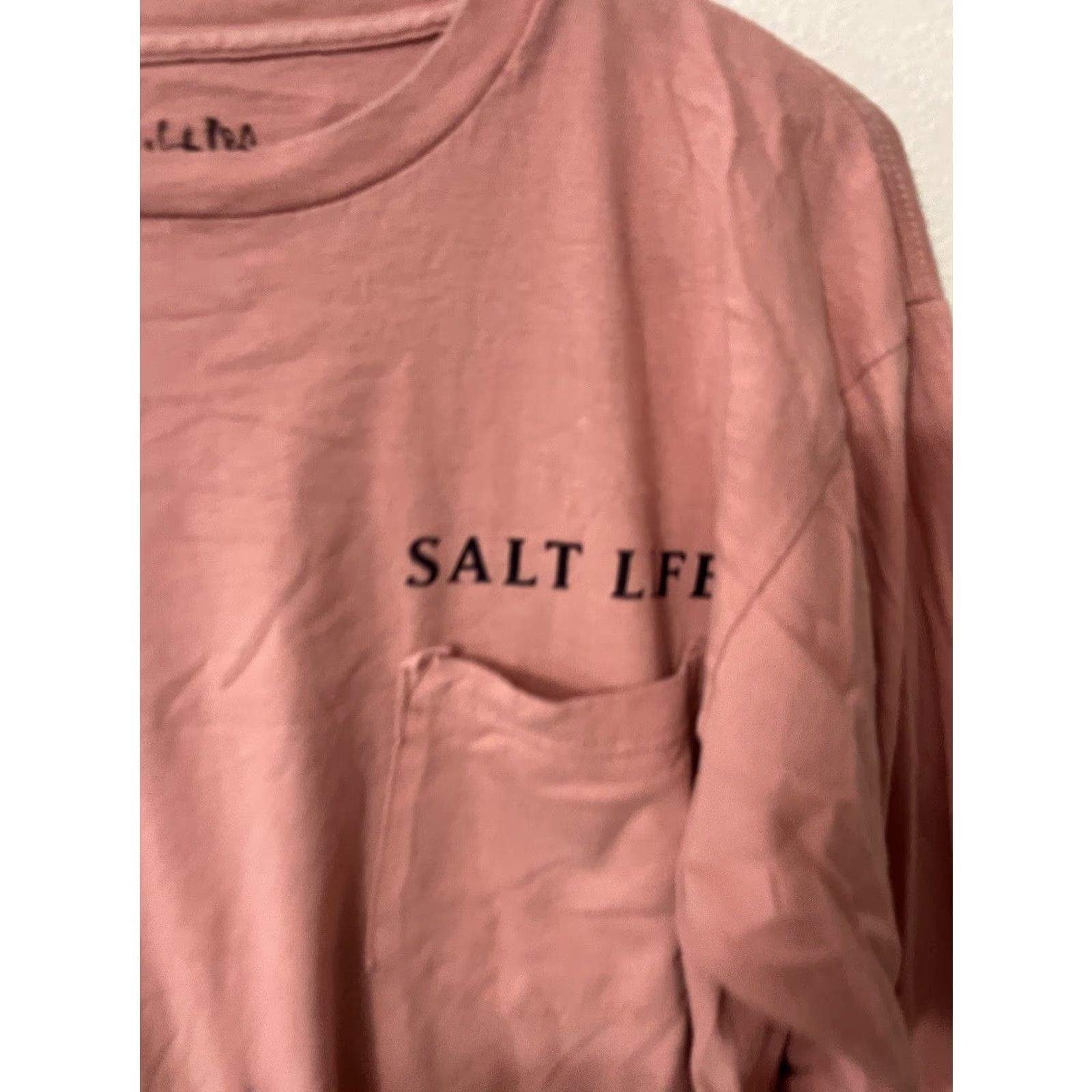 Vintage Salt Life Long Sleeve Shirt Mens Medium Pink Round Neck Logo Fish All Seasons Breathable Lightweight Stretch 90s? (no decades) - Regular Fit Size US M / EU 48-50 / 2 - 2 Thumbnail