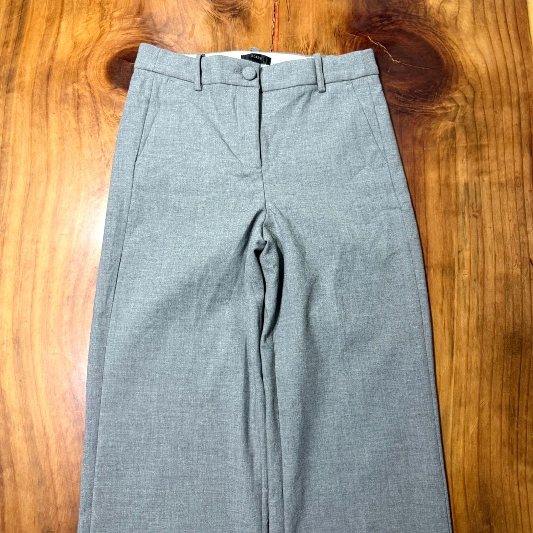 J.Crew J. Crew Womens Pants 10P Peyton Career Business Gray Stretch Pull On Full Length A17 Size 32" / US 10 / IT 46 - 3 Thumbnail