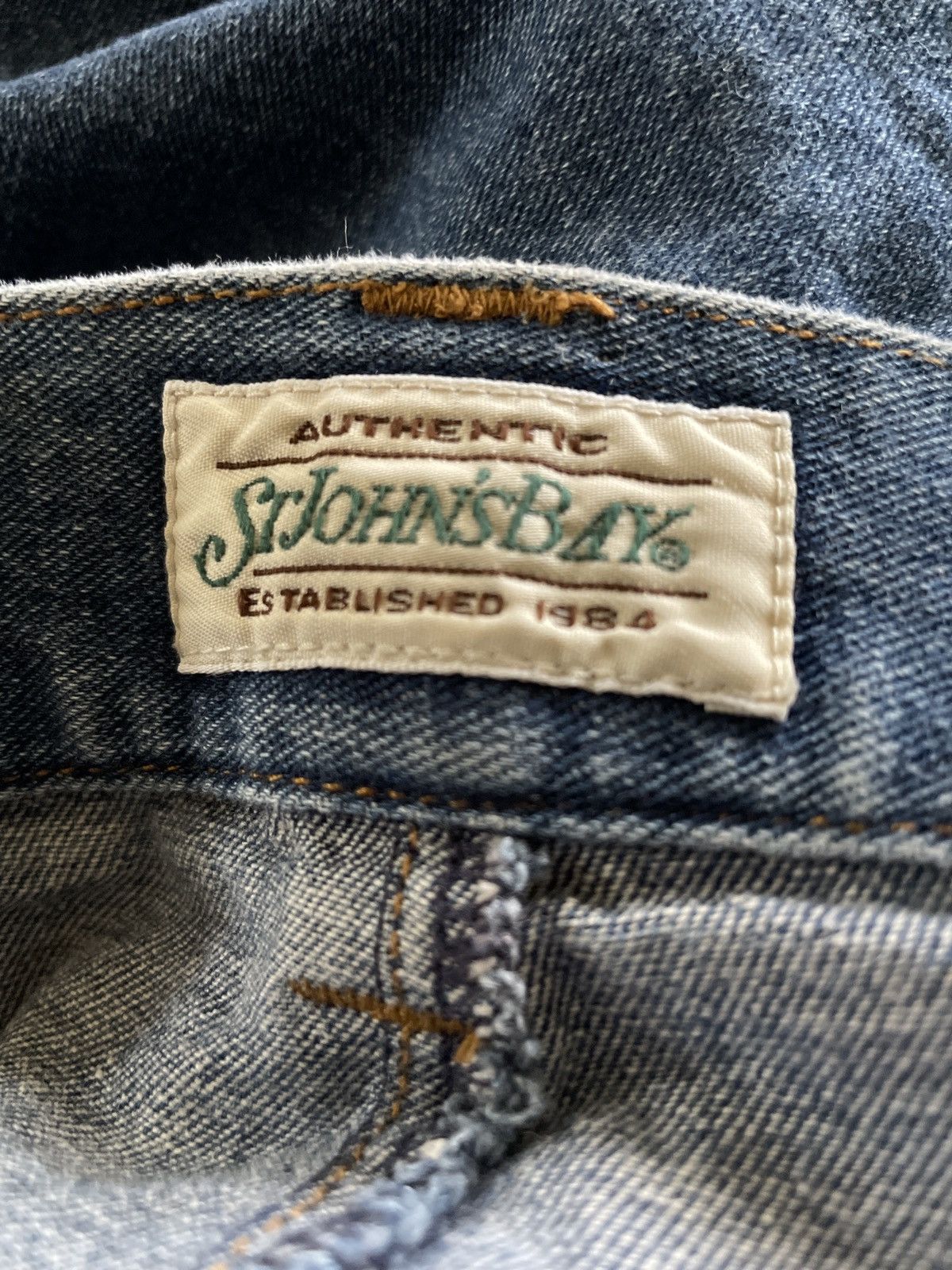 Jean × St. Johns Bay × Vintage Vintage Blue Jean Denim shorts Jorts Classic cotton waist 44 Size US 44 / EU 60 - 12 Thumbnail