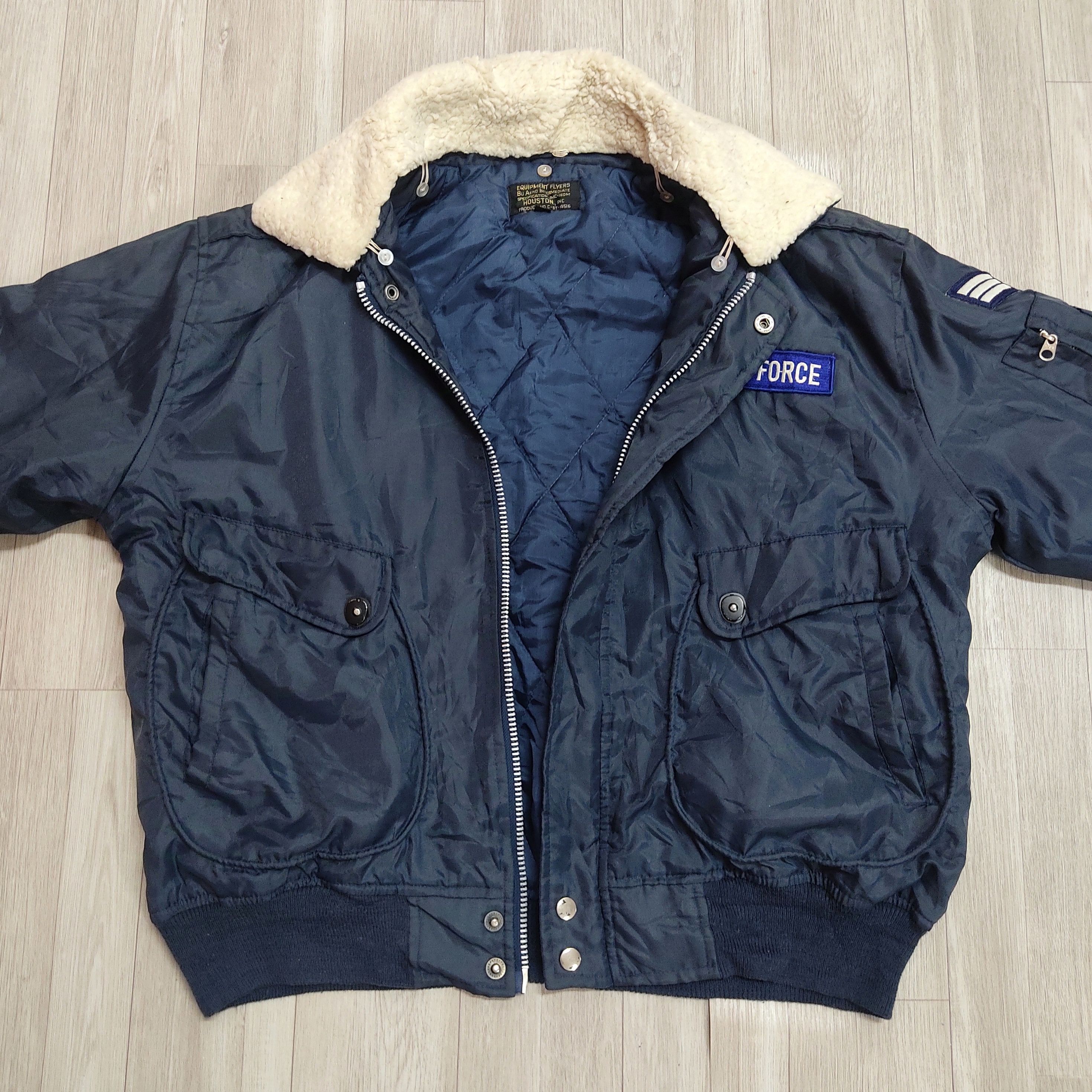 Vintage Vintage Houston Inc Bomber Blouson Flight Jacket Size US L / EU 52-54 / 3 - 6 Thumbnail
