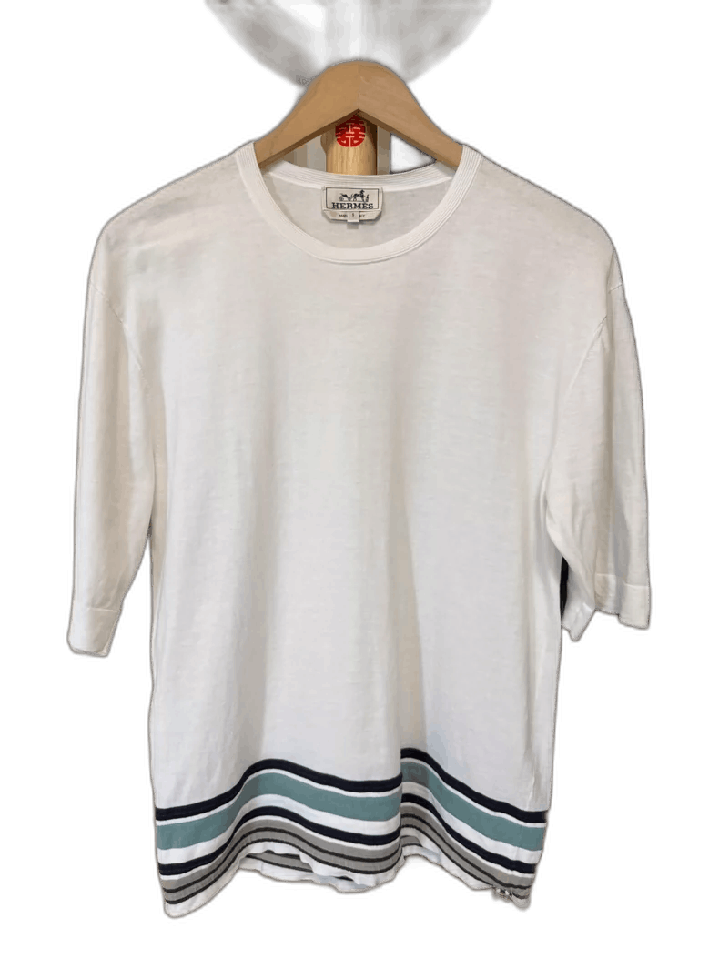 Hermes Hermes Short Sleeve Knitted T-Shirt Size S Size US S / EU 44-46 / 1 - 1 Thumbnail