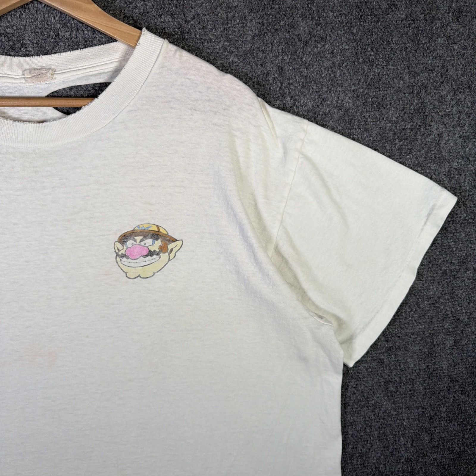 Nintendo Vintage Super Mario World 3 Shirt XL White 90s Wario Cartoon Size US XL / EU 56 / 4 - 4 Thumbnail
