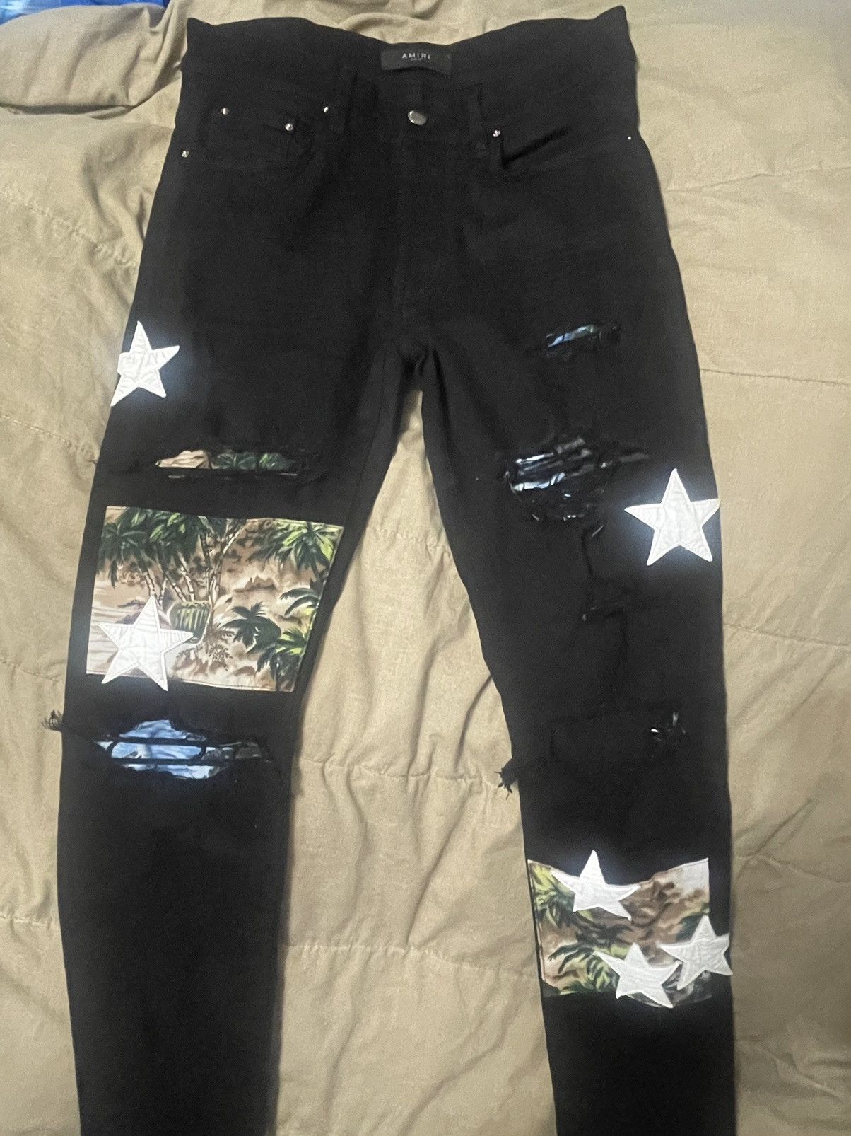 Amiri Amiri Camo Patch Star Skinny Jeans Size US 32 / EU 48 - 1 Thumbnail