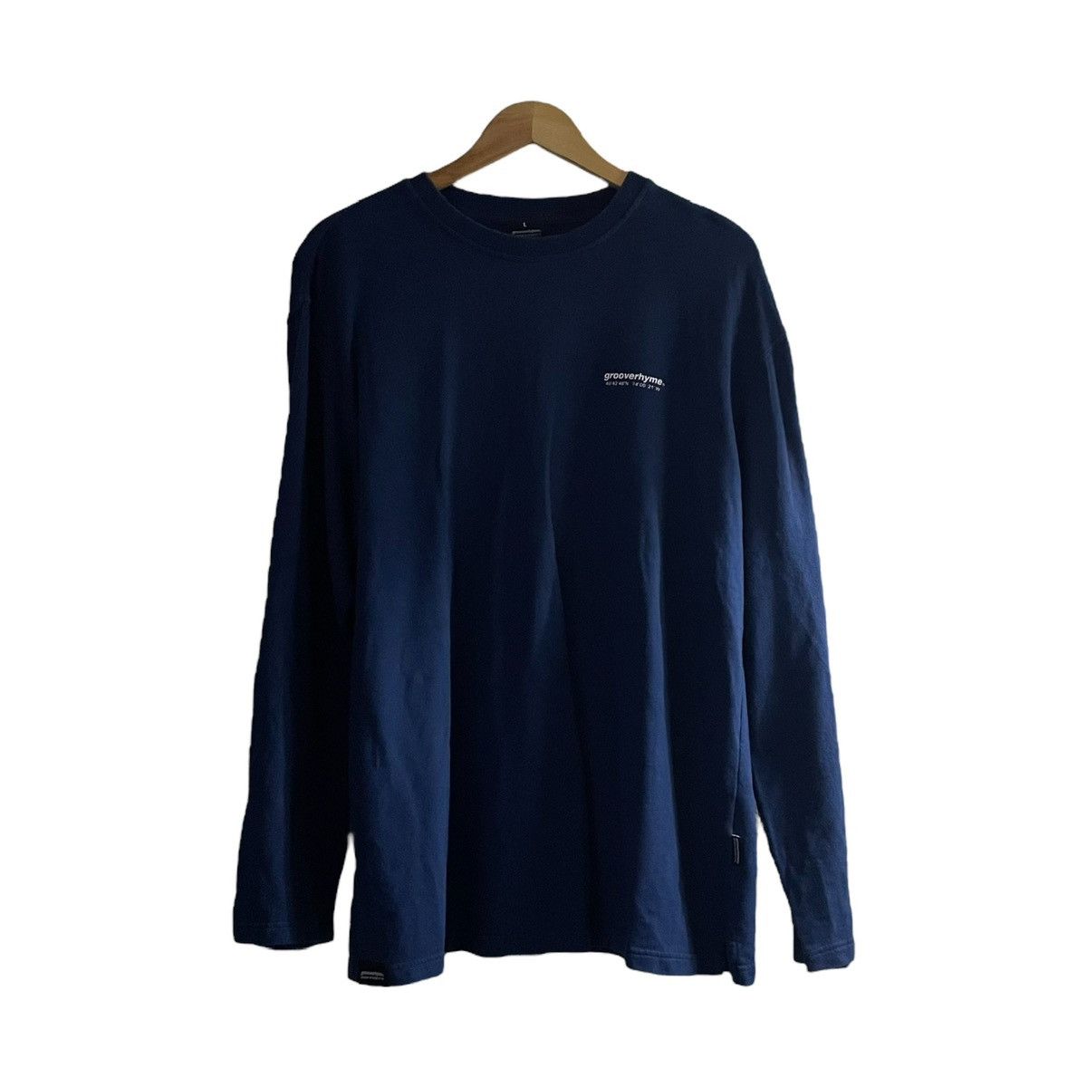 Vintage Original Longsleeve Streetwear Japan Grooverhme Blue T Size US L / EU 52-54 / 3 - 2 Thumbnail