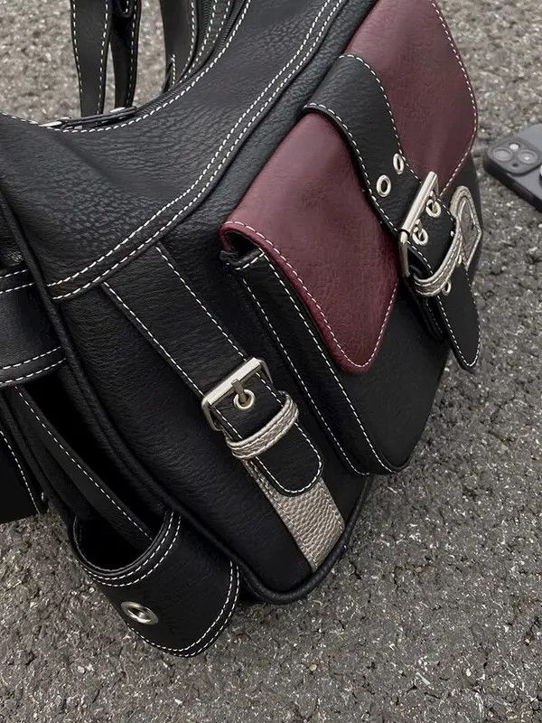 Japanese Brand Vintage Crossbody Bag High Quality PU Leather Shoulder Bag Size ONE SIZE - 3 Thumbnail