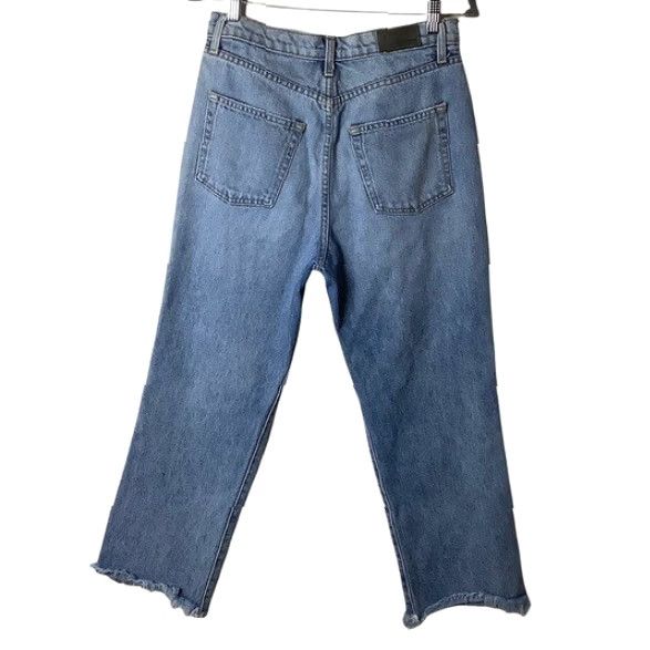 Vintage CARMAR Jeans Womens 28 High Waisted Straight Leg Distressed Crop Blue Size 28" / US 6 / IT 42 - 2 Thumbnail