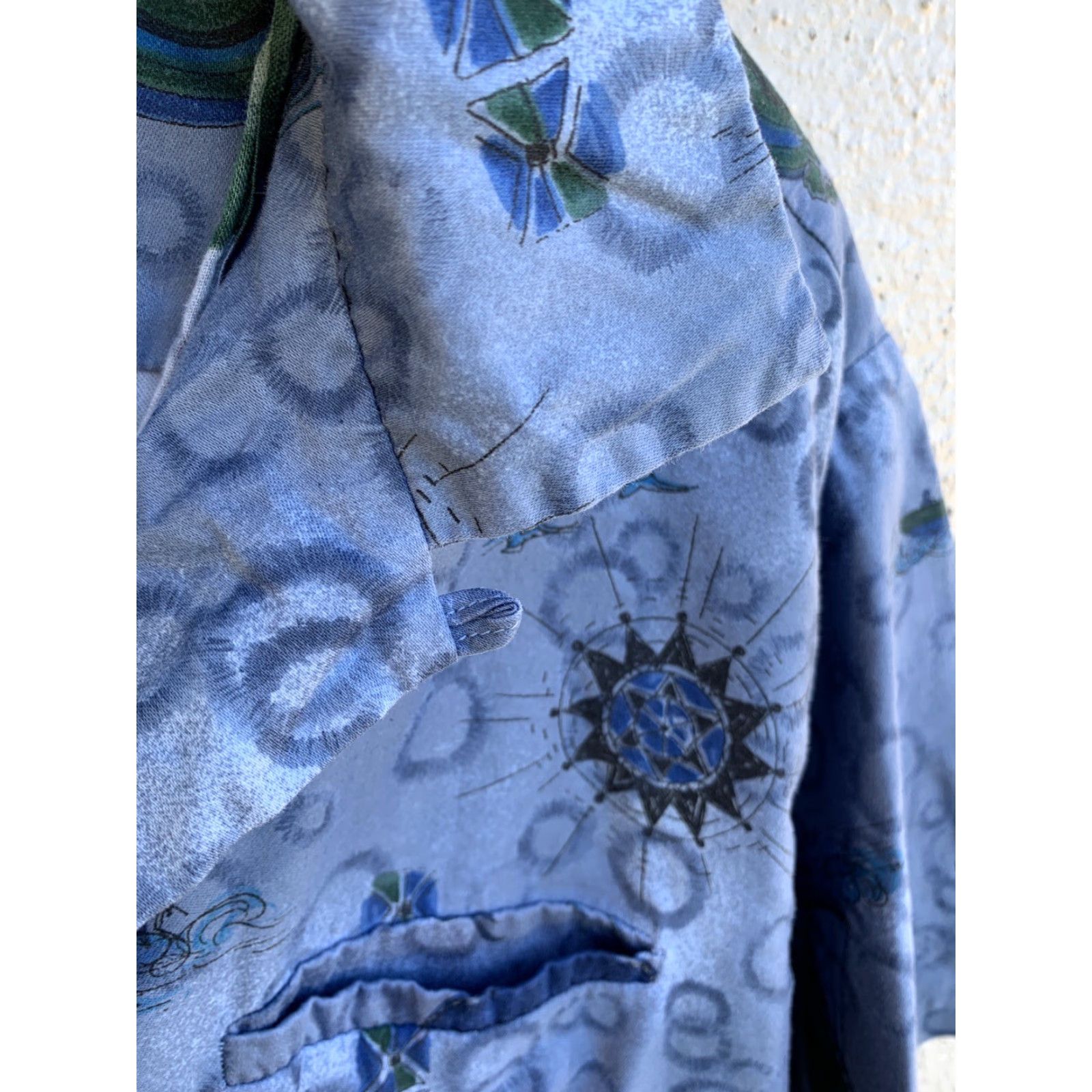 ALOHAS VINTAGE Tropicana Hawaiian Shirt Short Sleeve L Blue Loop Collar Aloha Tiki Made In Honolulu Hawaii Tropicana Look: Sportswear/Beach Size US L / EU 52-54 / 3 - 3 Thumbnail