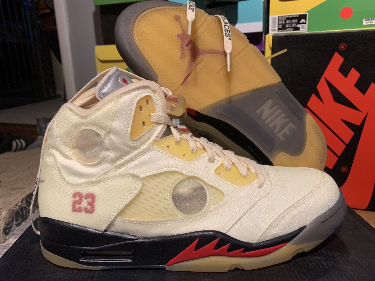 sail jordan 5 off white