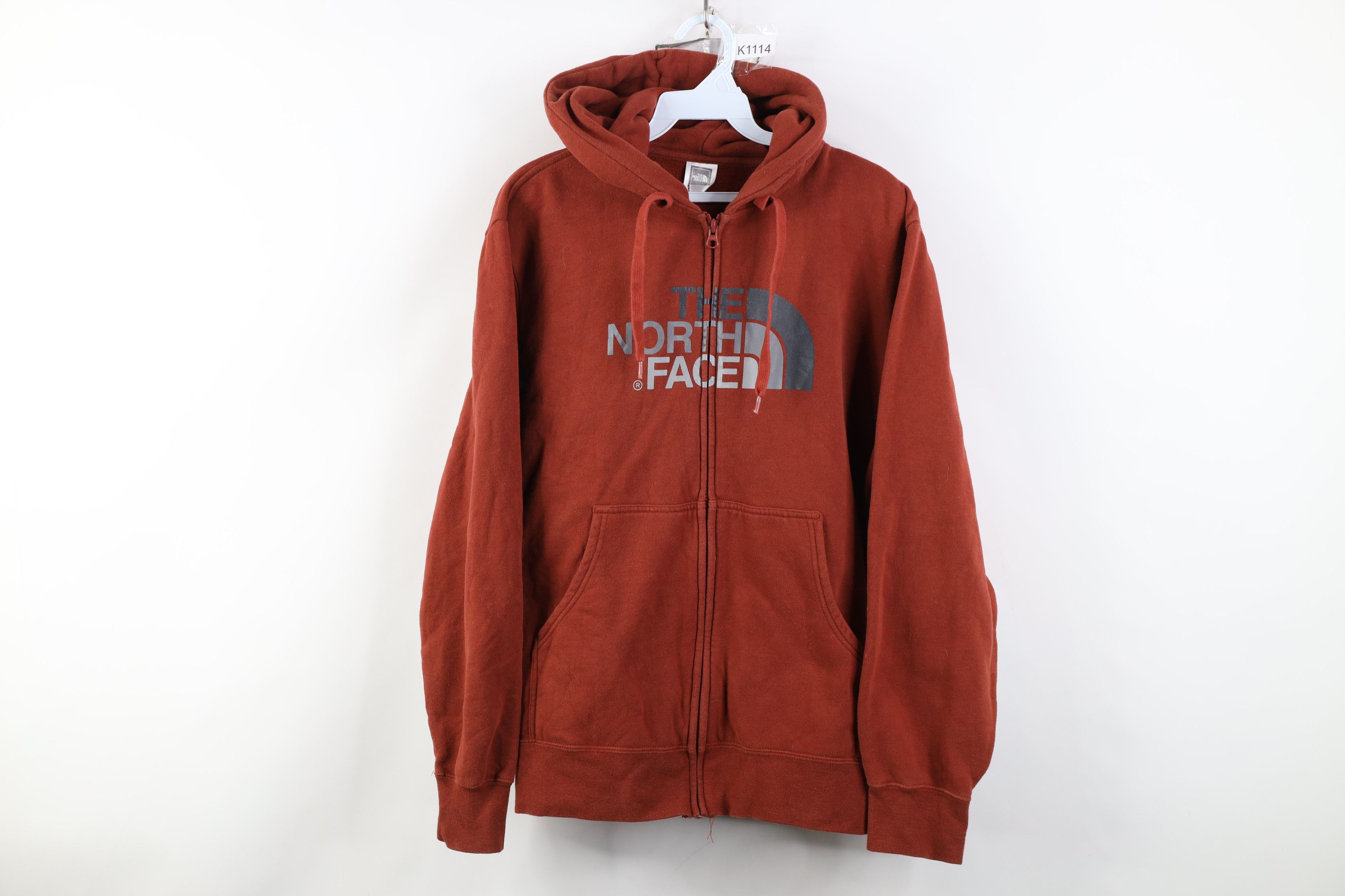 The North Face Vintage Y2K The North Face Logo Heavy Full Zip Hoodie Rust Size US S / EU 44-46 / 1 - 1 Thumbnail