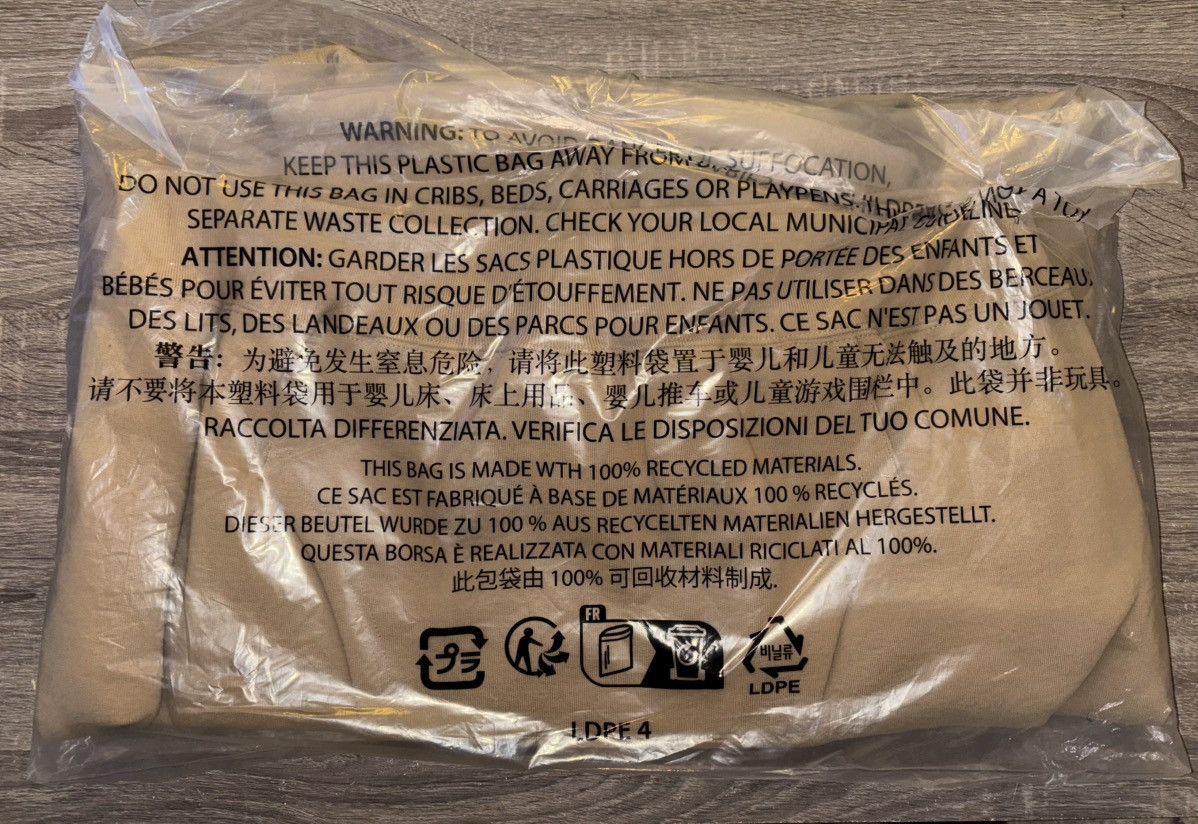 Supreme Supreme Satin Appliqué Hooded Sweatshirt FW25 Tan Size US XL / EU 56 / 4 - 4 Thumbnail