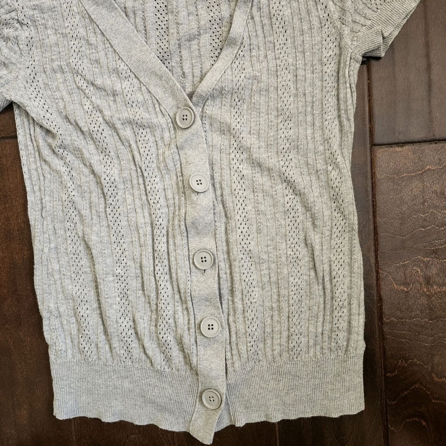 Mossimo Mossimo Supply Cardigan Women's Gray Button Up Pocket Knit Sweater - Size S Size S / US 4 / IT 40 - 4 Thumbnail