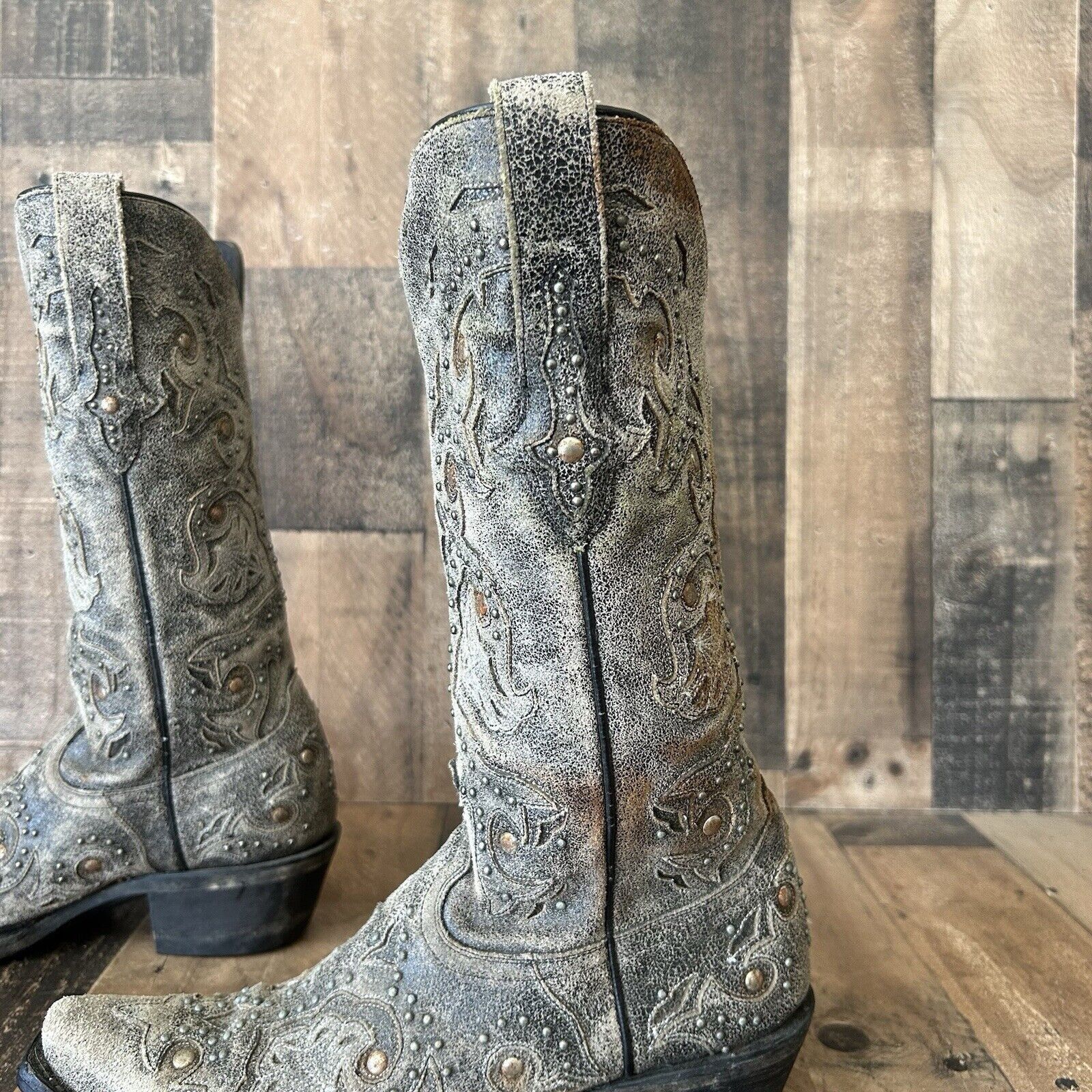 Lucchese Lucchese M5730 Snip Toe Studded Cowboy Boots Womens 6.5 B Size US 6.5 / IT 36.5 - 9 Thumbnail