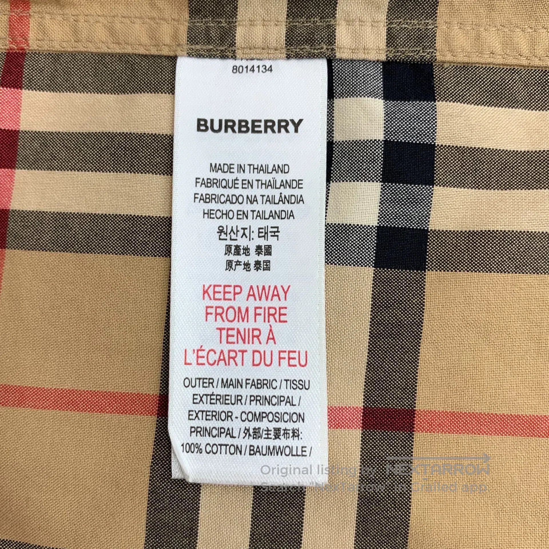 Burberry Burberry Size 14Y Brown classic check design cotton collar Size S / US 4 / IT 40 - 6 Thumbnail