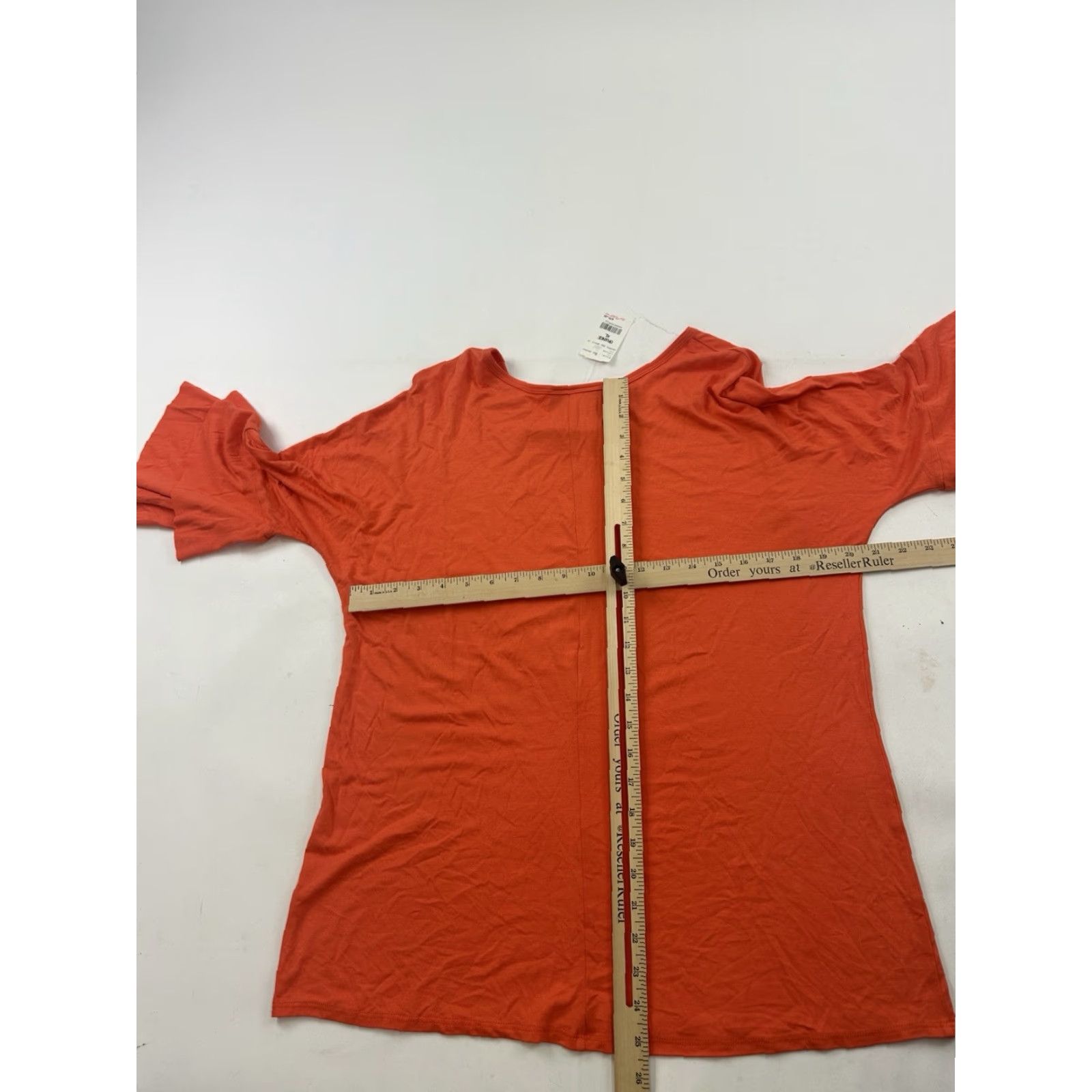 Paradise Paradiso Shirt Womens XL Orange Ruffle Sleeve Button-Up All Seasons Bohemian Colorful Size XL / US 12-14 / IT 48-50 - 6 Thumbnail