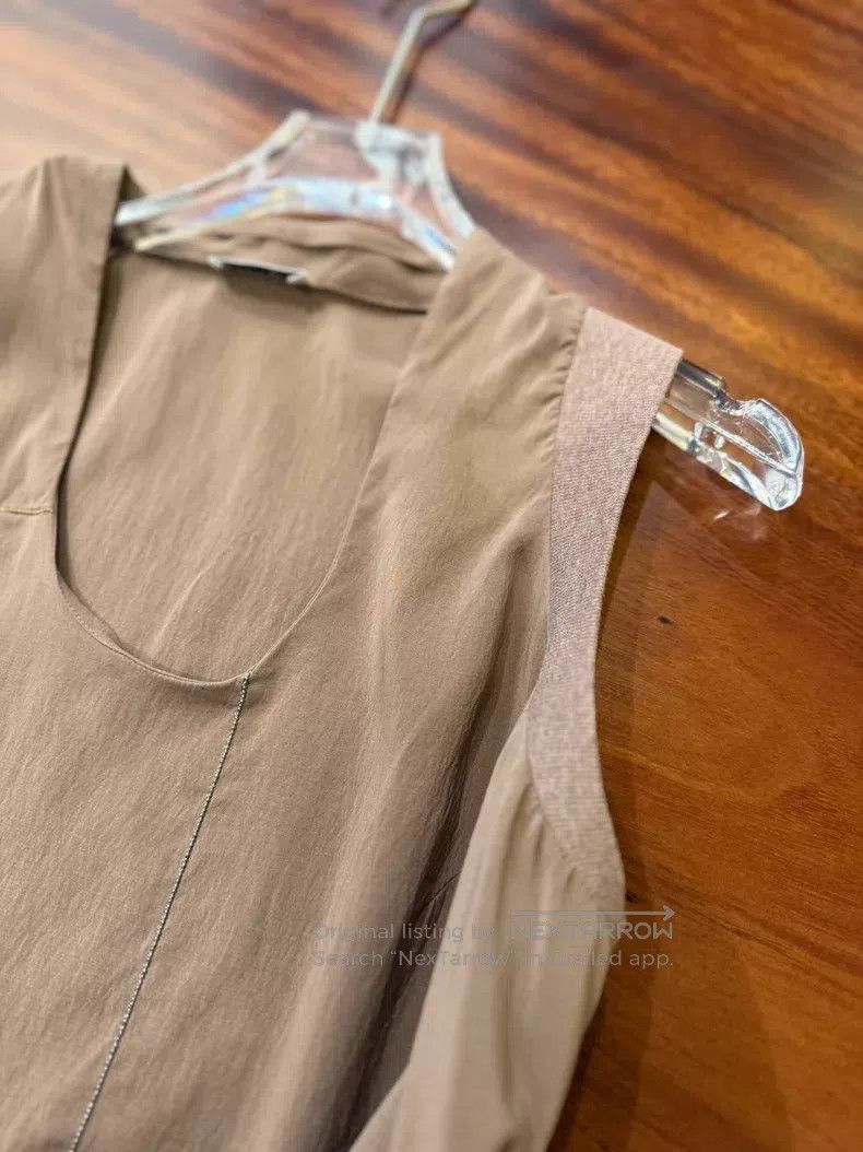 Brunello Cucinelli Brunello Cucinelli Silk Sleeveless Top Size M / US 6-8 / IT 42-44 - 5 Thumbnail