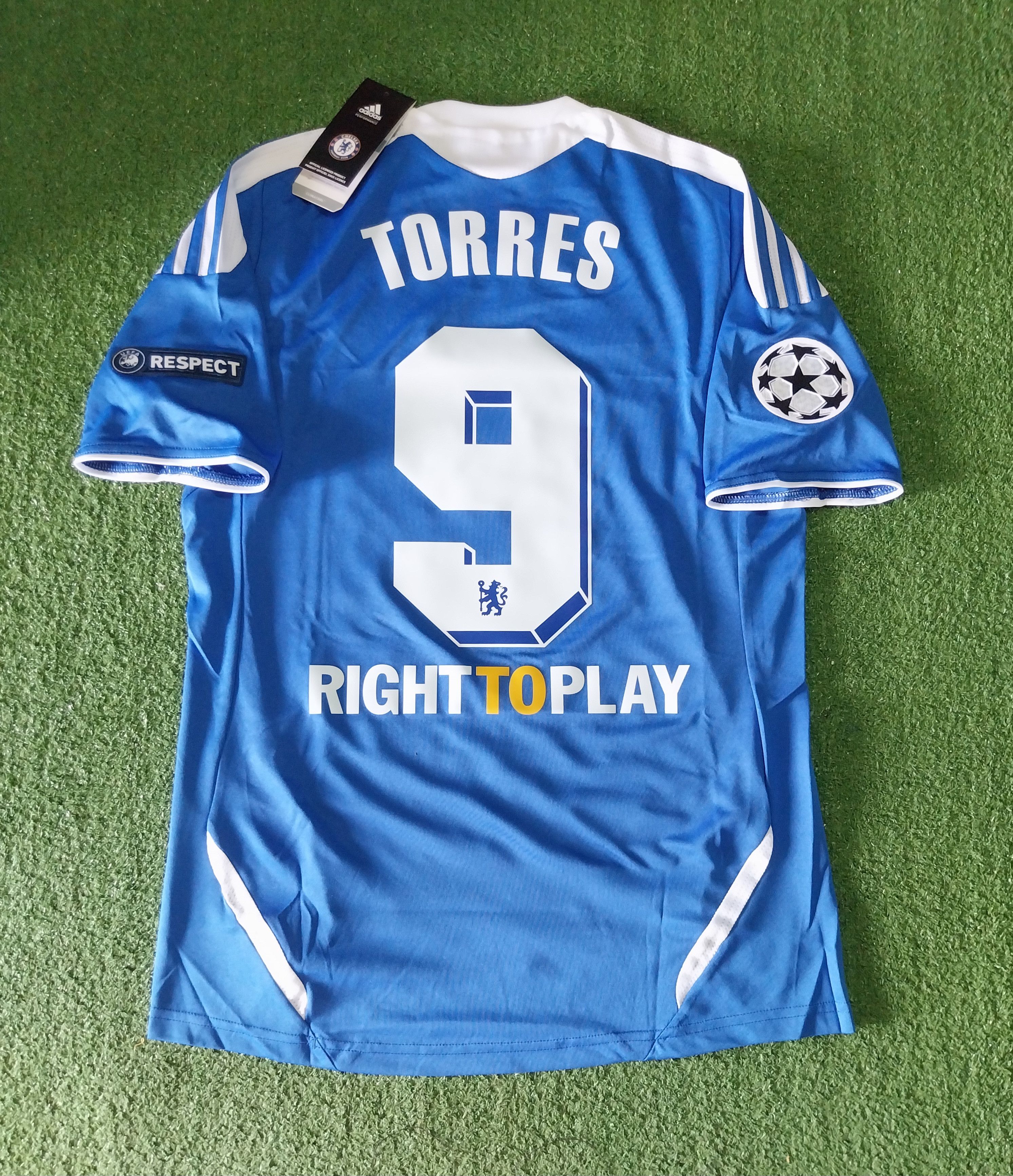 image of Adidas x Soccer Jersey Chelsea Home 2011/2012 Fernando Torres Jersey Football in Blue (Size Small)