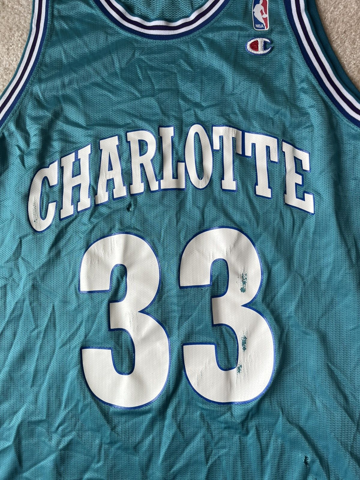 Champion × Vintage Vintage Alonzo Mourning jersey Charlotte Hornet Size US L / EU 52-54 / 3 - 2 Thumbnail