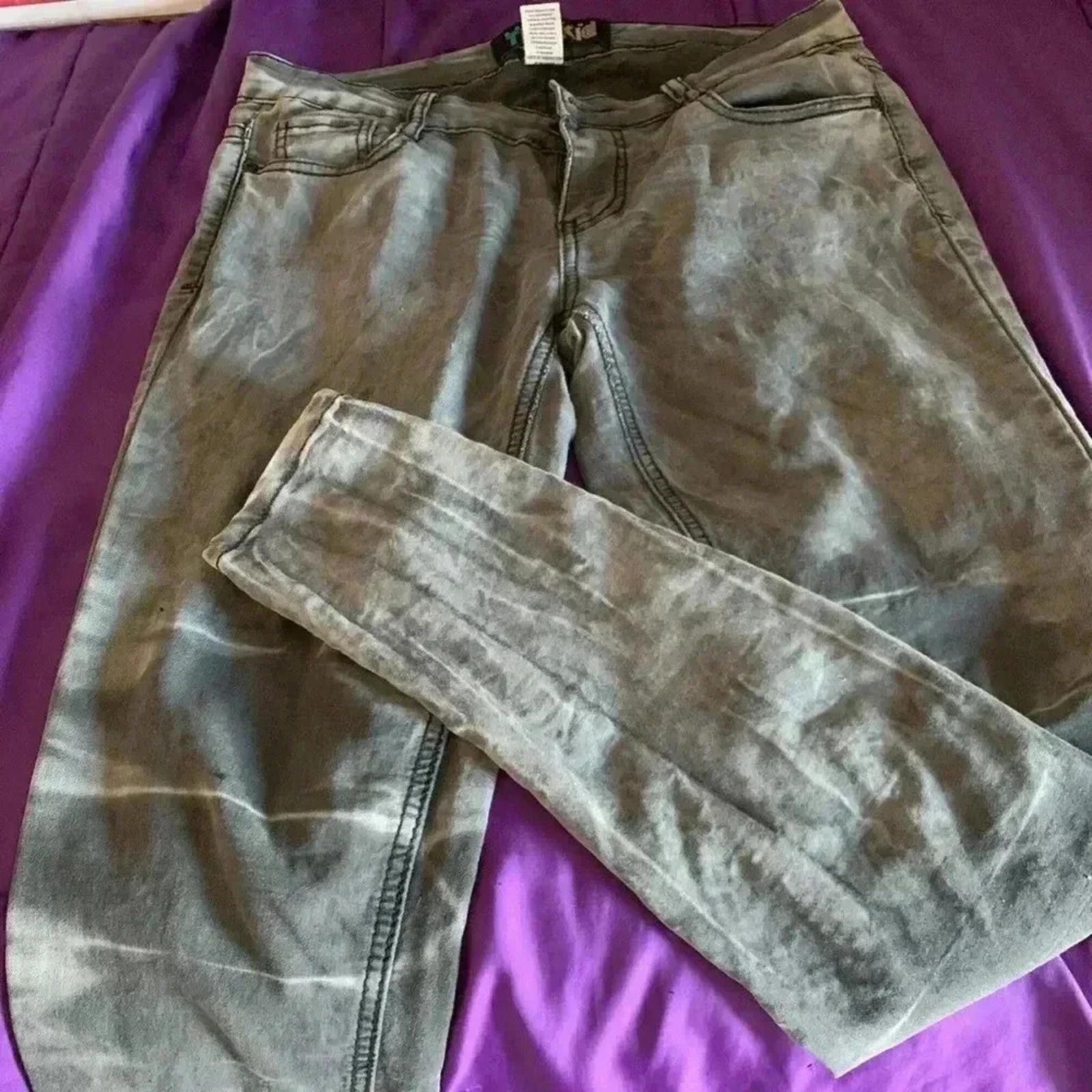 Designer Black acid wash jeans Size 30" / US 8 / IT 44 - 2 Thumbnail