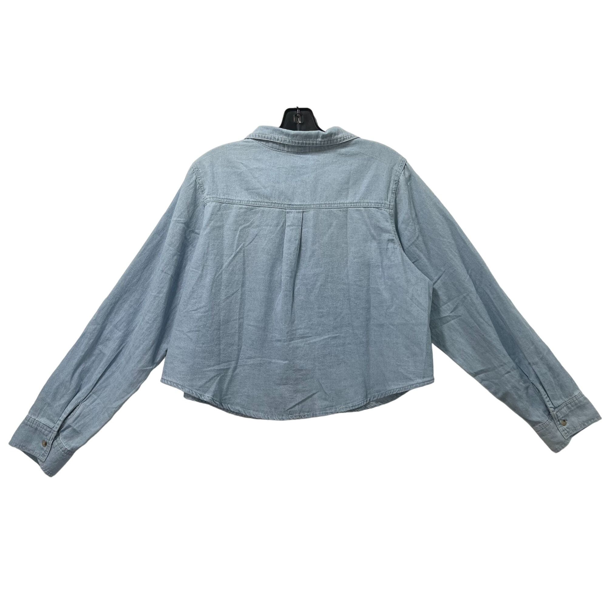 Other Sweet Envy - Women's Chambray Long Sleeve Button Down Shirt Size L / US 10 / IT 46 - 2 Thumbnail