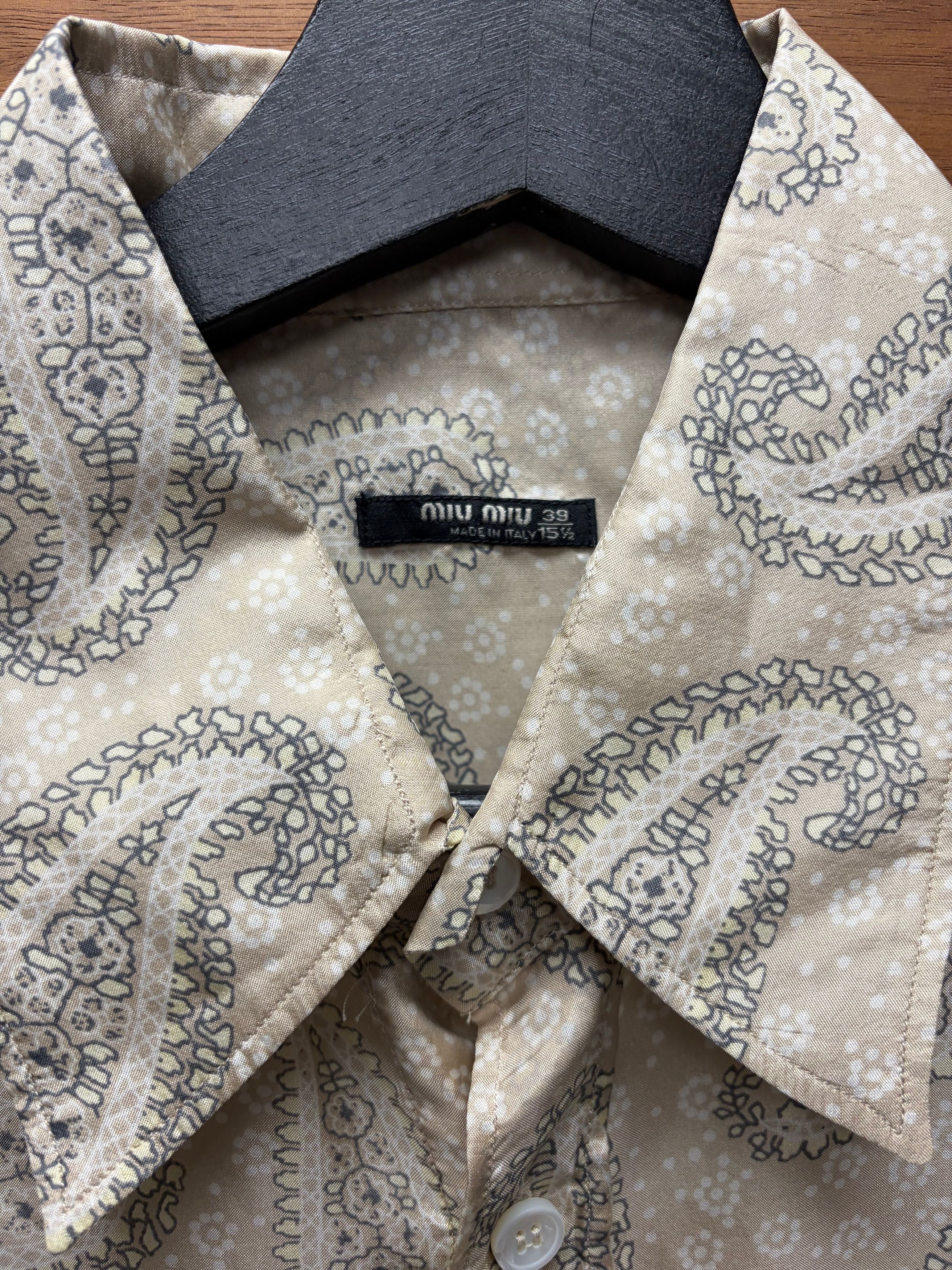 Miu Miu SS2002 Miu Miu Runway Silk Paisley Button Down Shirt Size M / US 6-8 / IT 42-44 - 3 Thumbnail